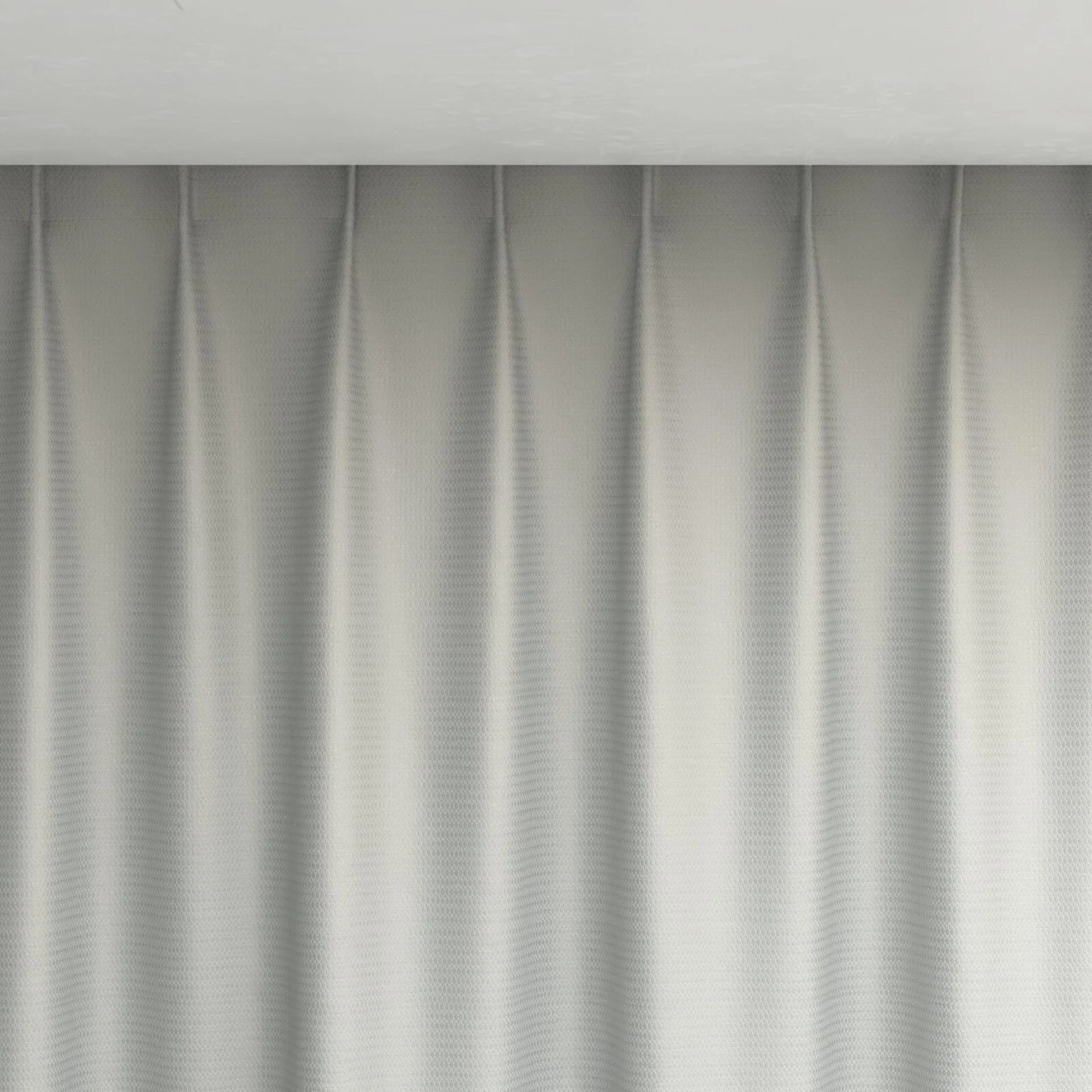Top view of Kennedy II Blackout Whitewash, pinch pleat