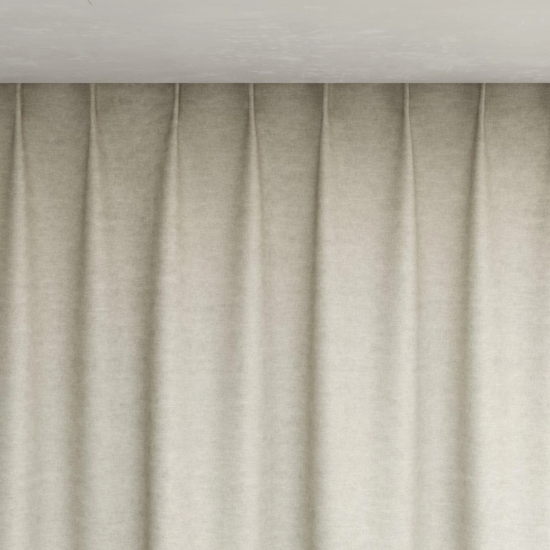 Top view of Colourwash Flax, pinch pleat