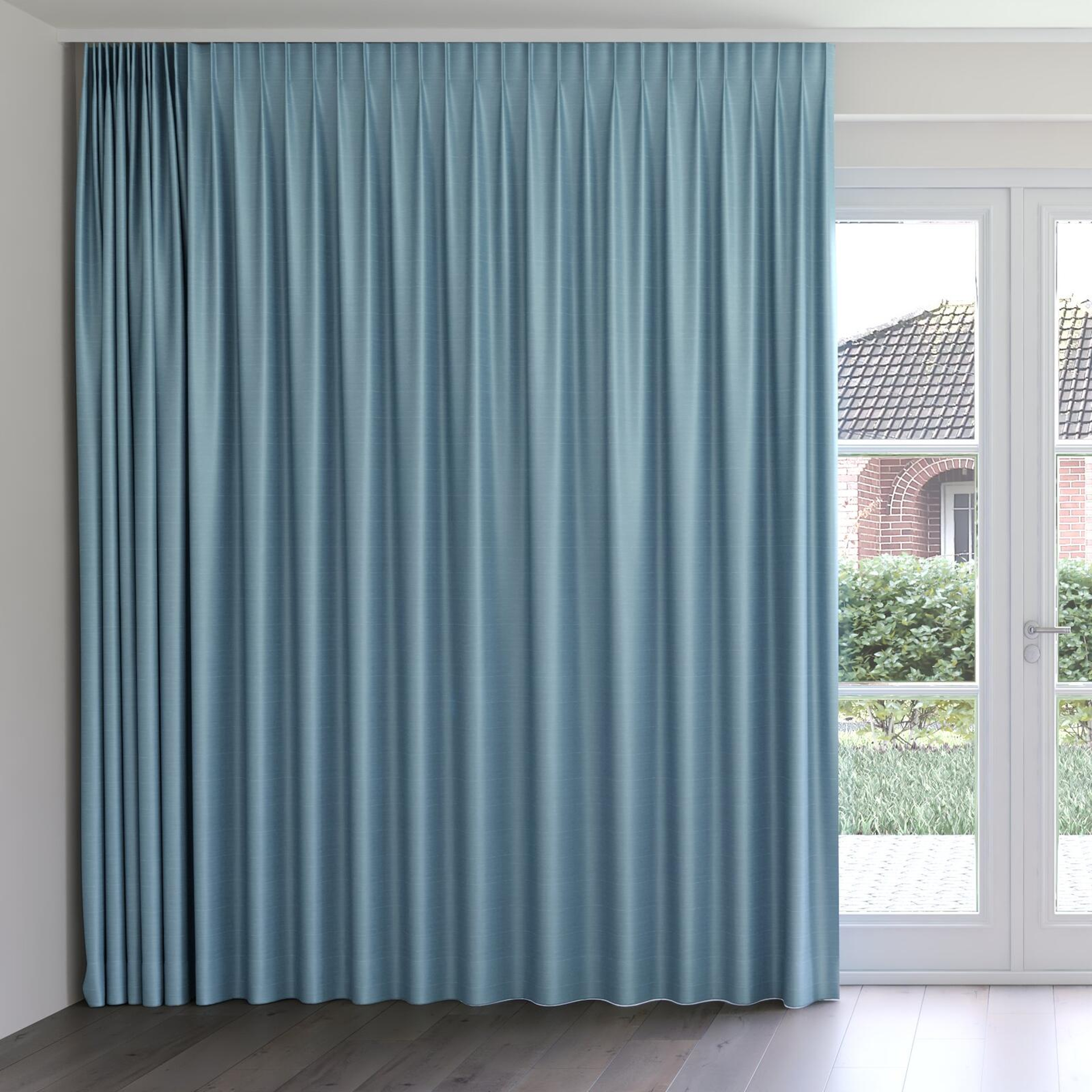 Front view of Silky Spa, on curtain rail