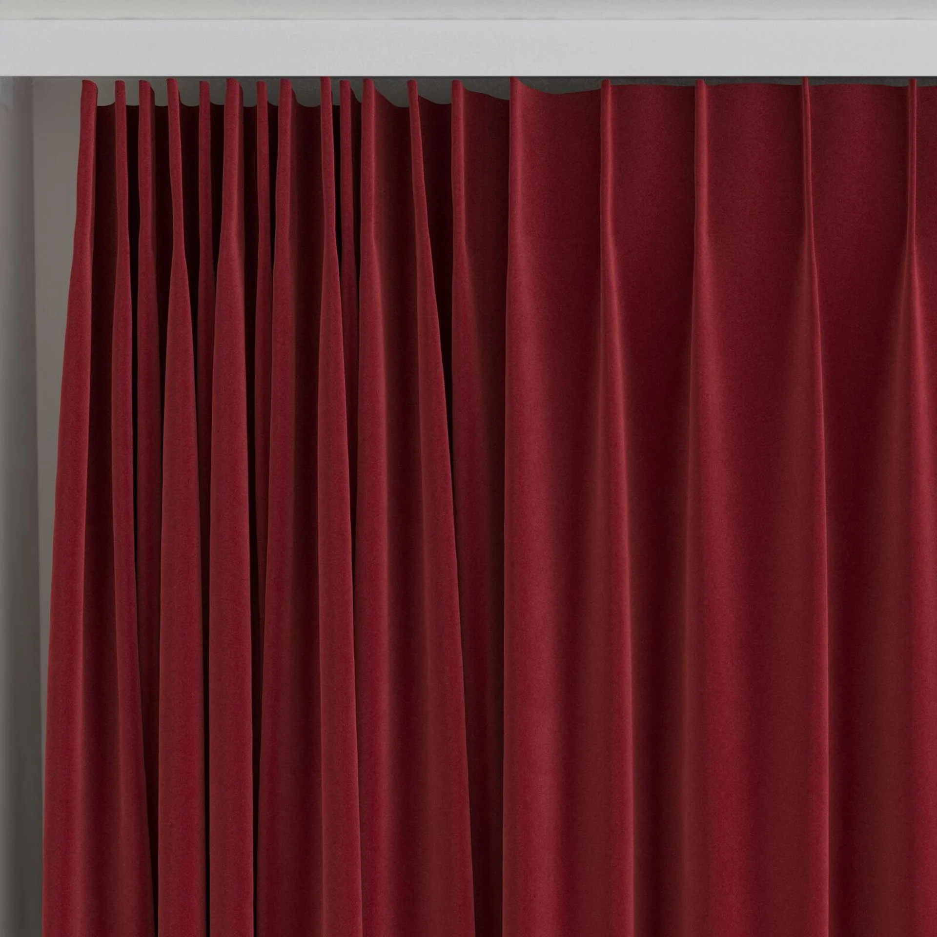 Top view of Vienna Bouquet, on curtain rail