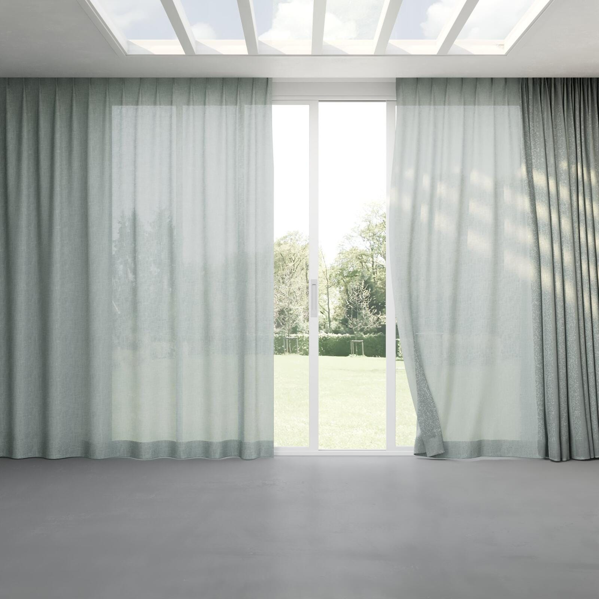 Full view of Motion Linden, pinch pleat