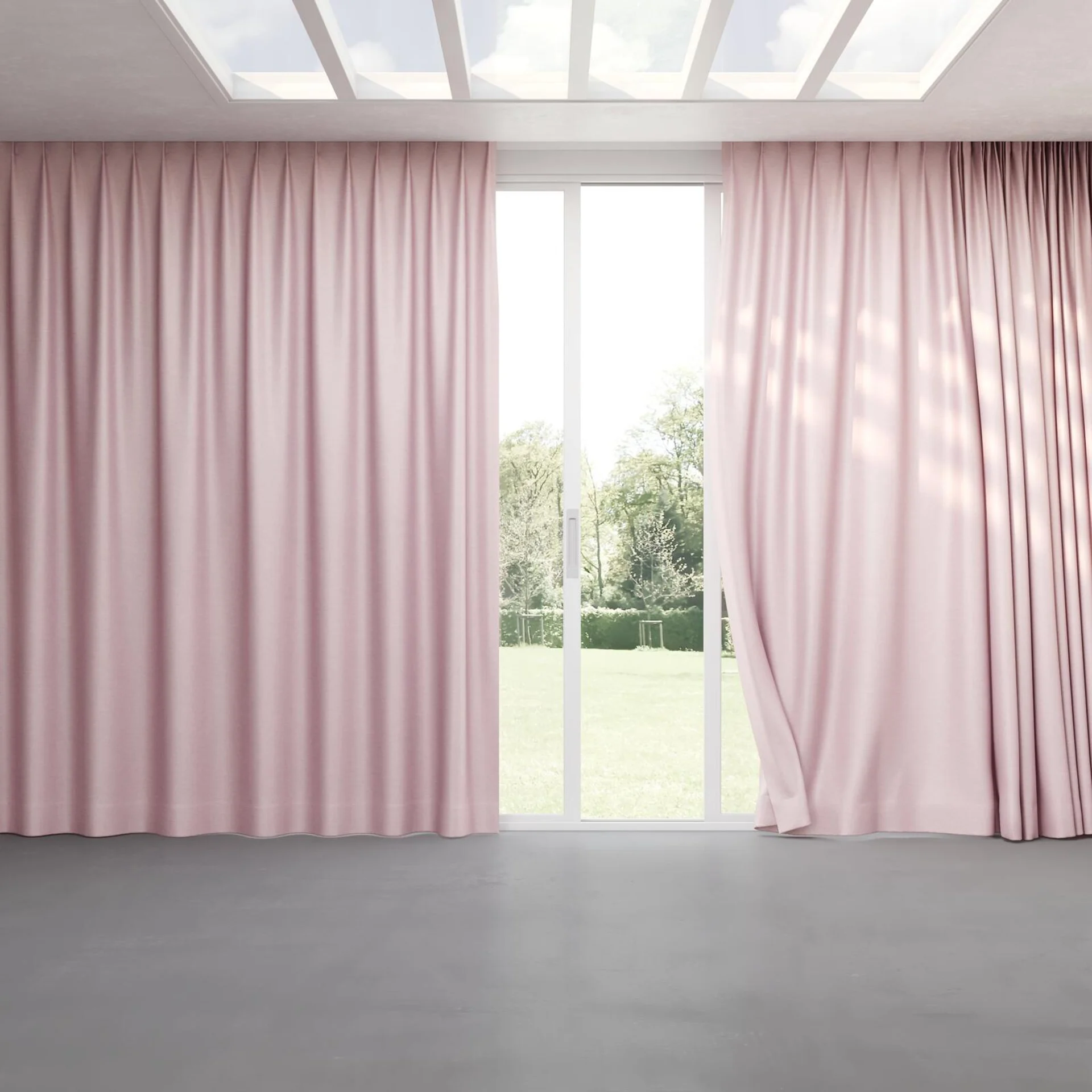 Full view of Provence Petal, pinch pleat