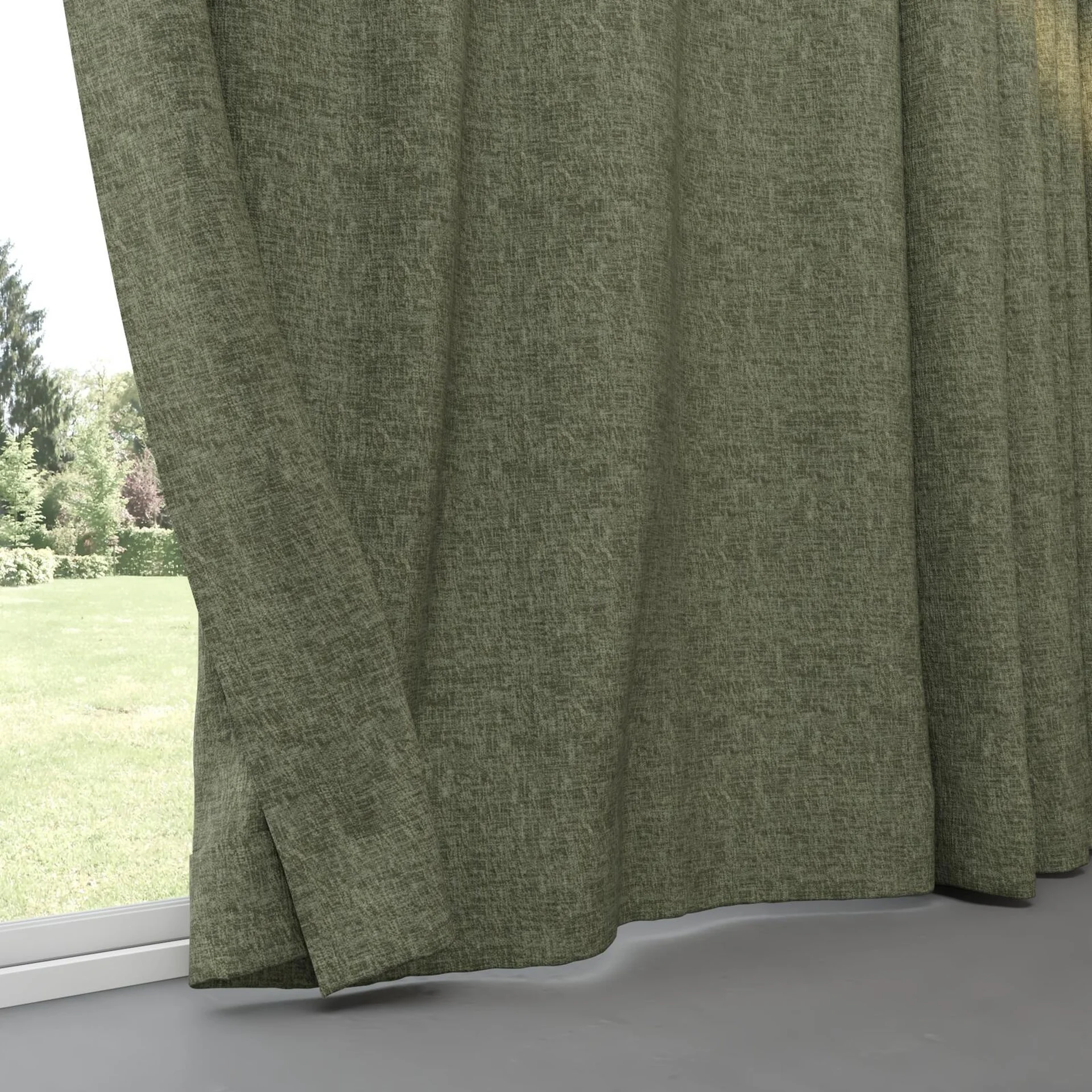 Bottom view of Earthwild Camouflage, pinch pleat