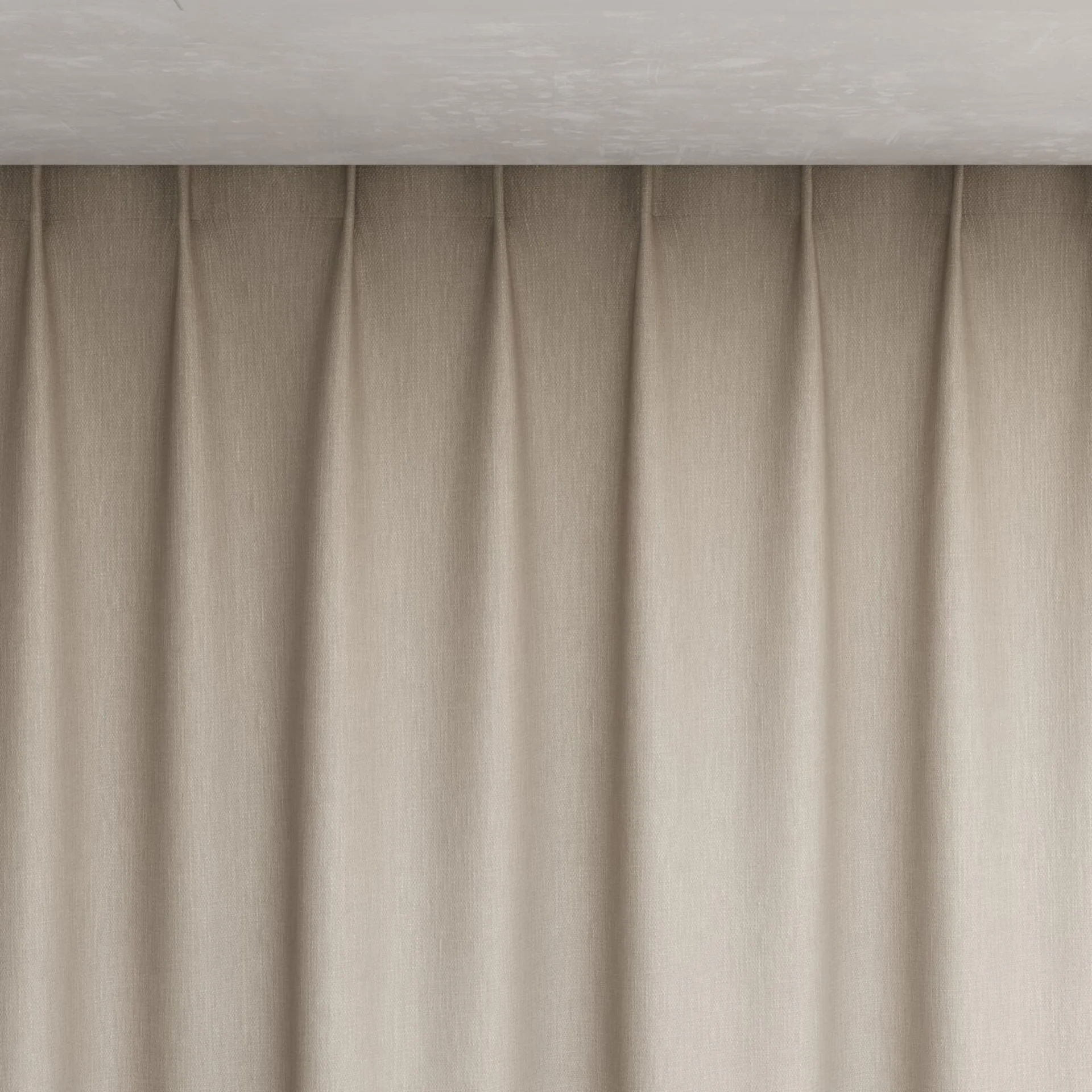 Top view of Cordoba Mushroom, pinch pleat