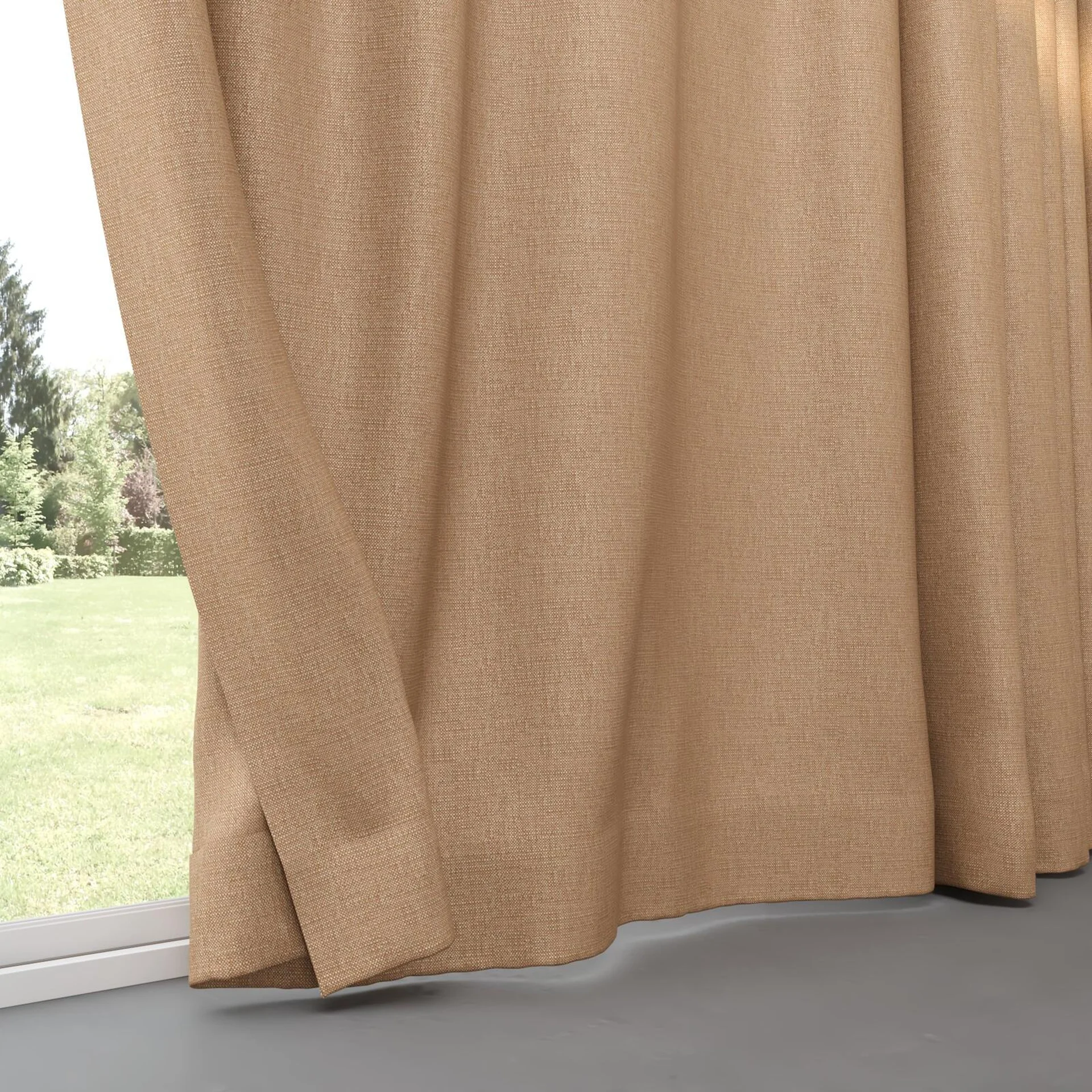 Bottom view of Gent Poppy, pinch pleat
