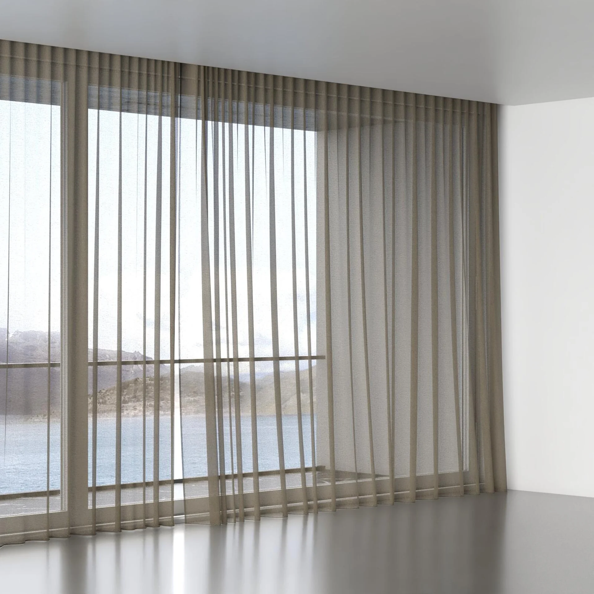 Full view of Realism Mink, wave pleat