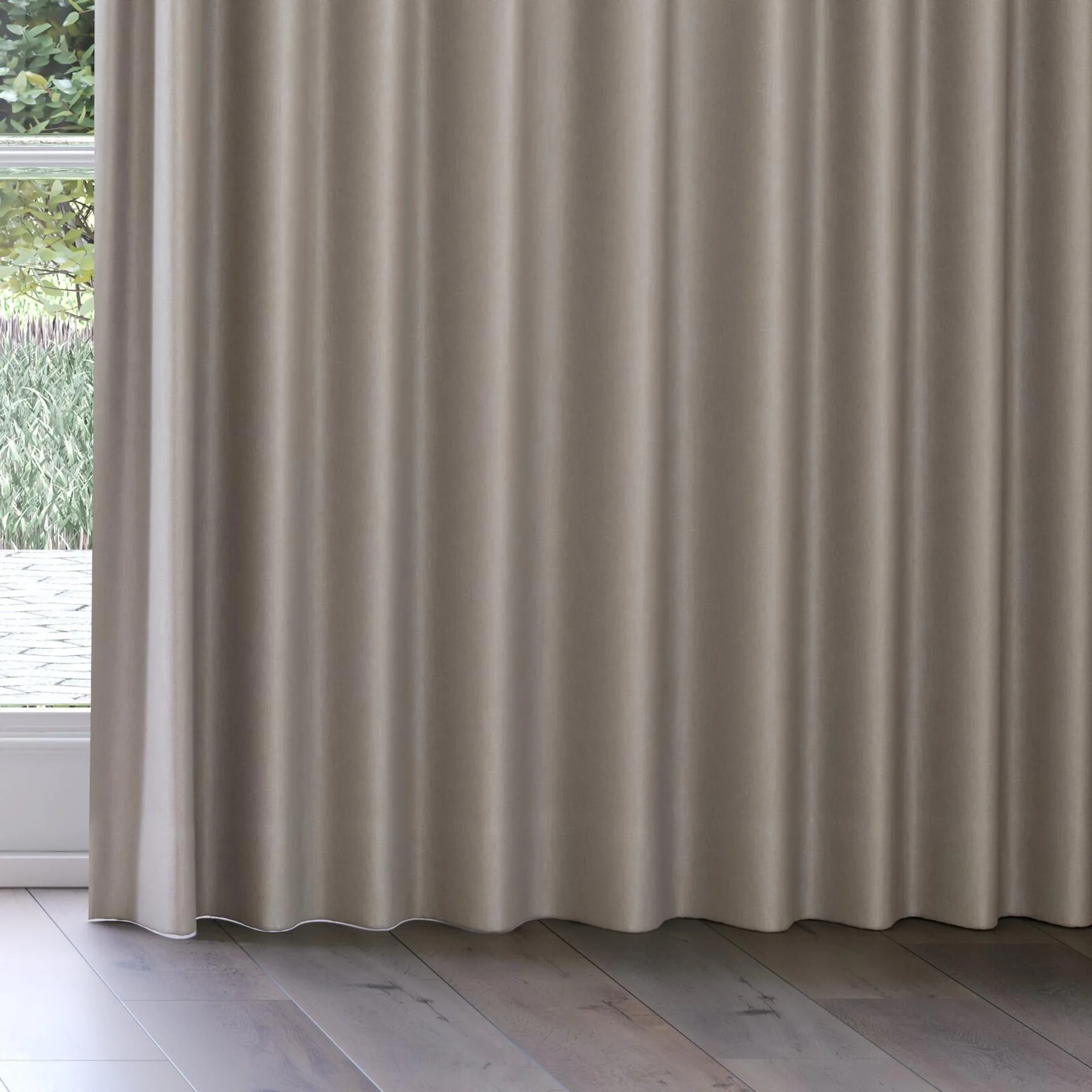 Bottom view of Eternal Driftwood, on curtain rail