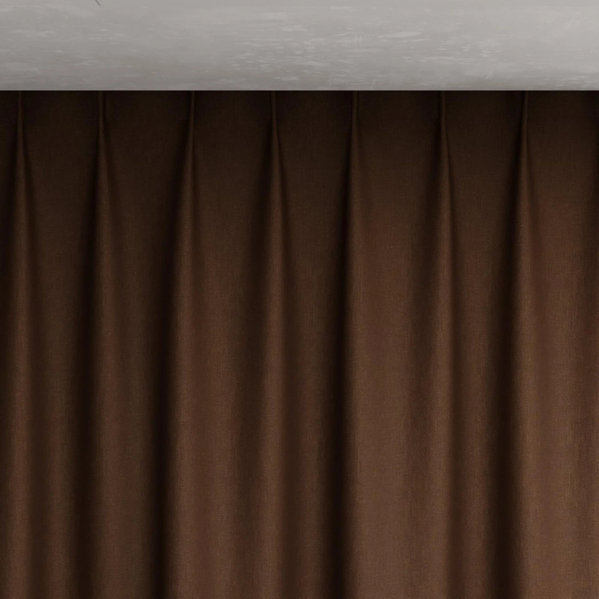 Top view of Eternal Nutmeg, pinch pleat