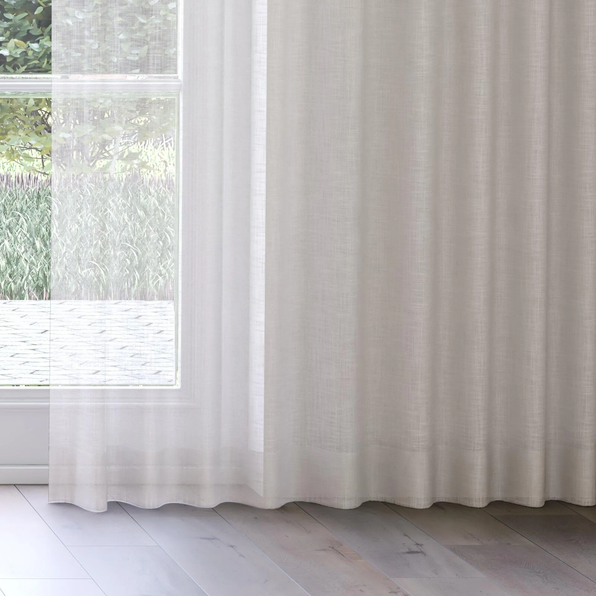 Bottom view of Coastal Mineral, on curtain rail