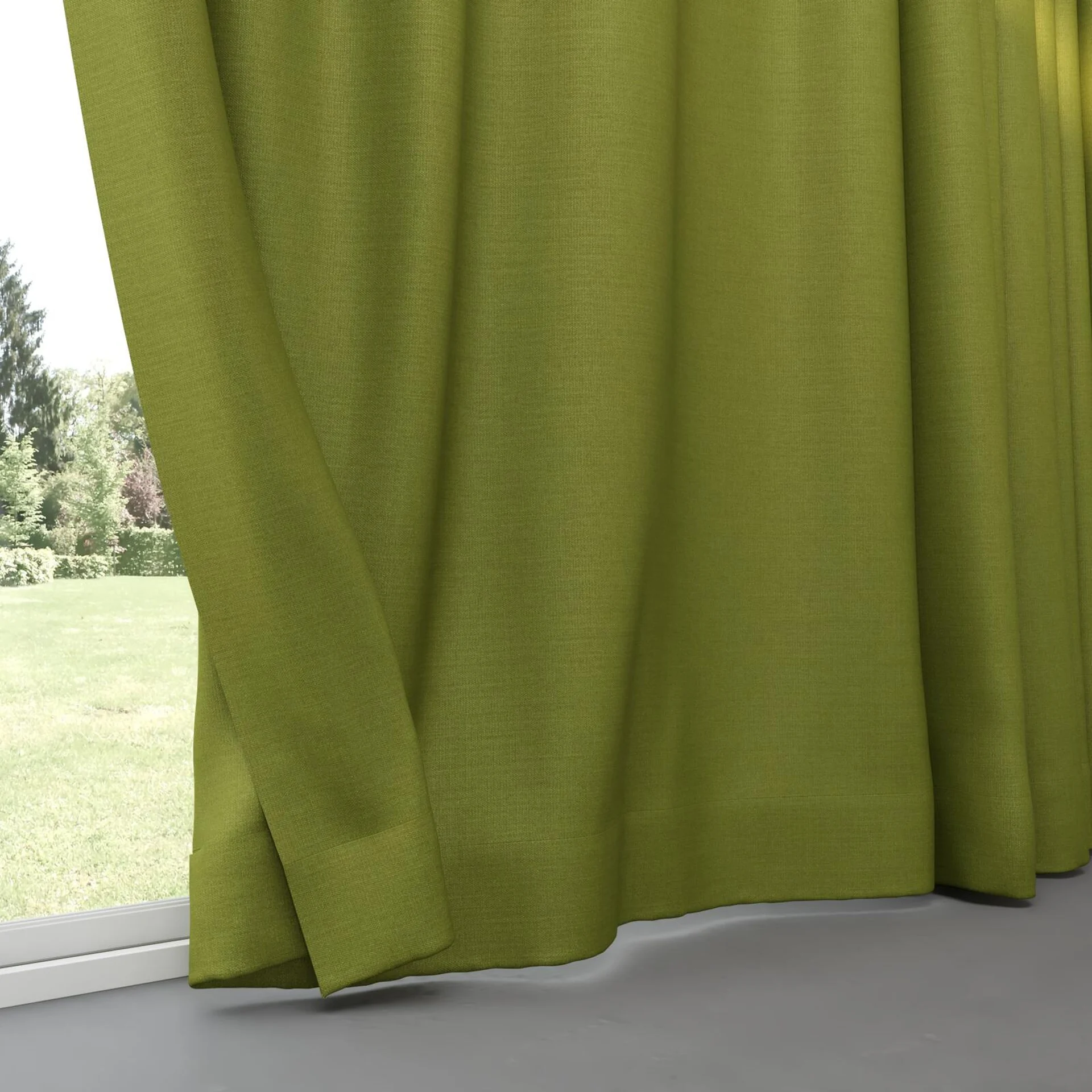 Bottom view of Linex Leaf, pinch pleat
