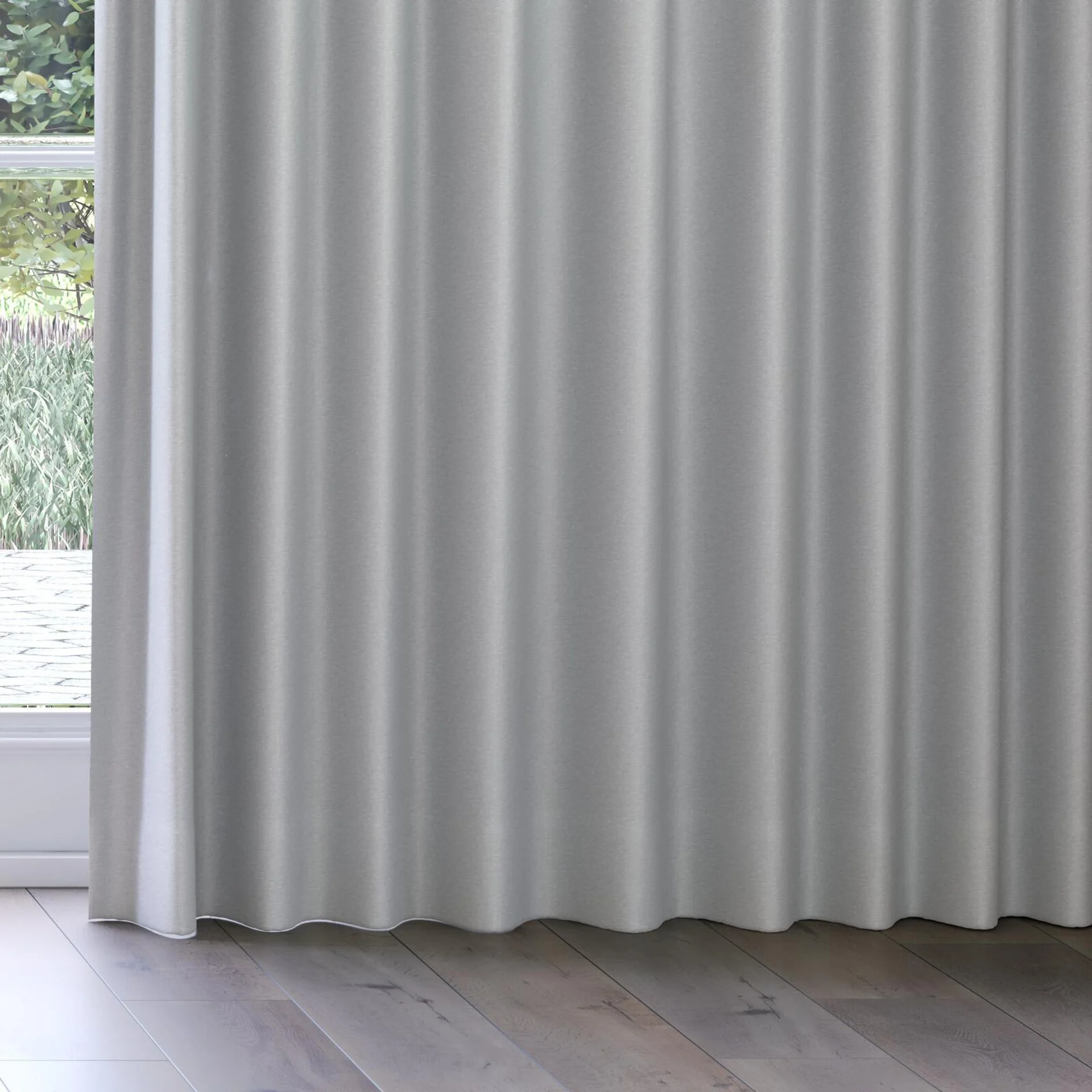 Bottom view of Duede Smoke, on curtain rail