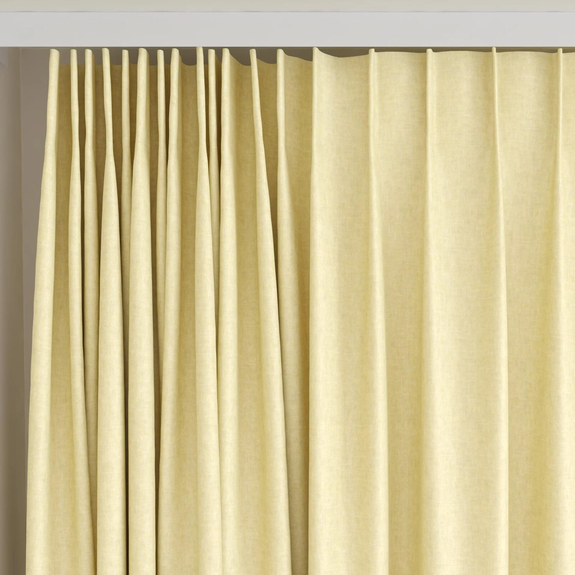 Top view of Hometown Sun, on curtain rail