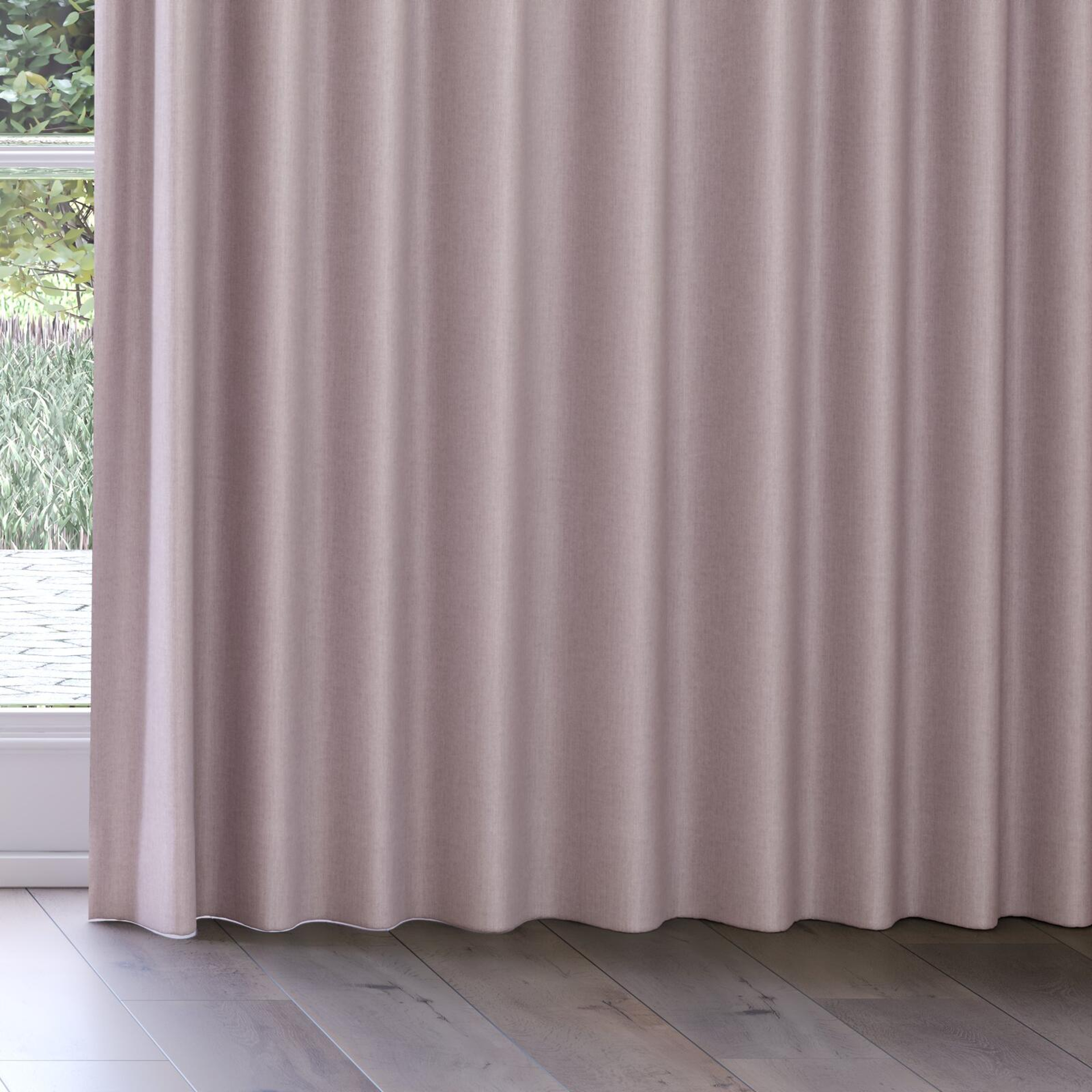 Bottom view of Cushy Crystal, on curtain rail