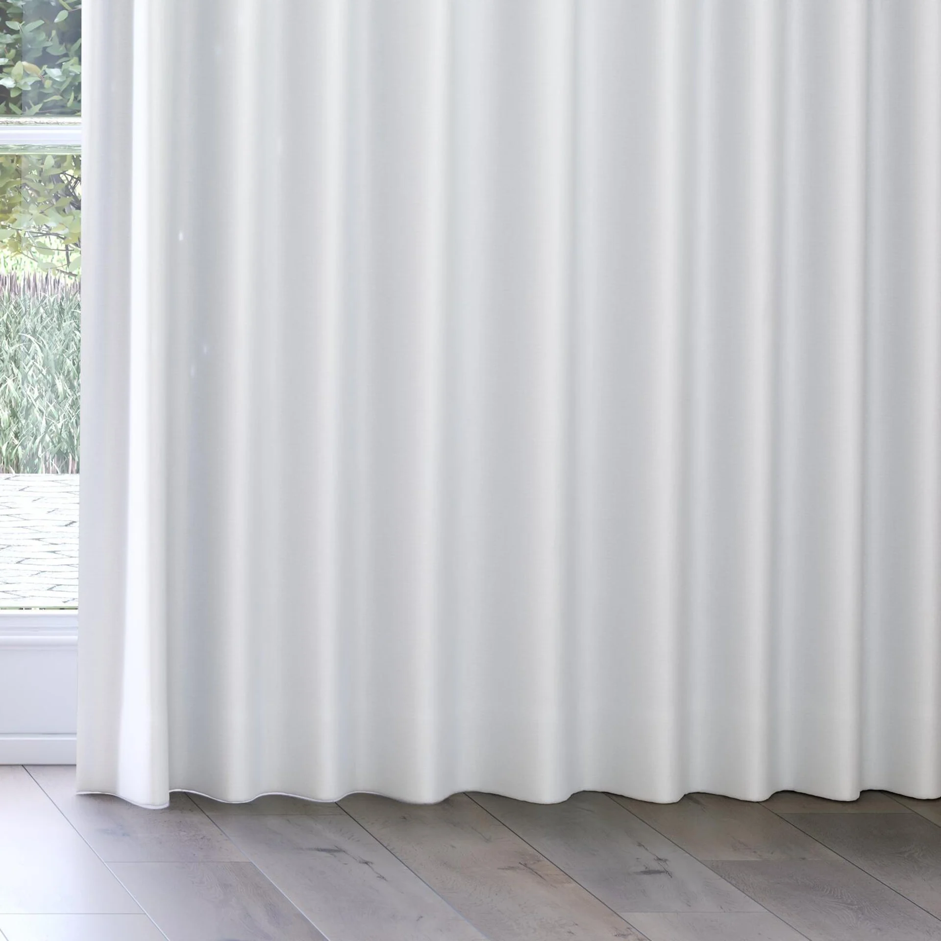 Bottom view of Duede Snow, on curtain rail