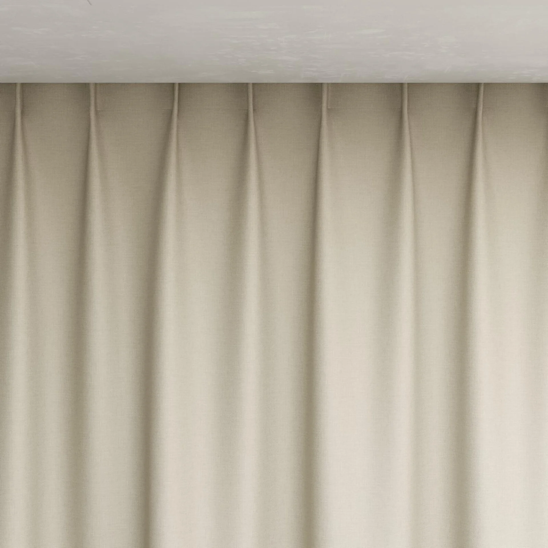 Top view of Eclipse Blackout Parchment, pinch pleat