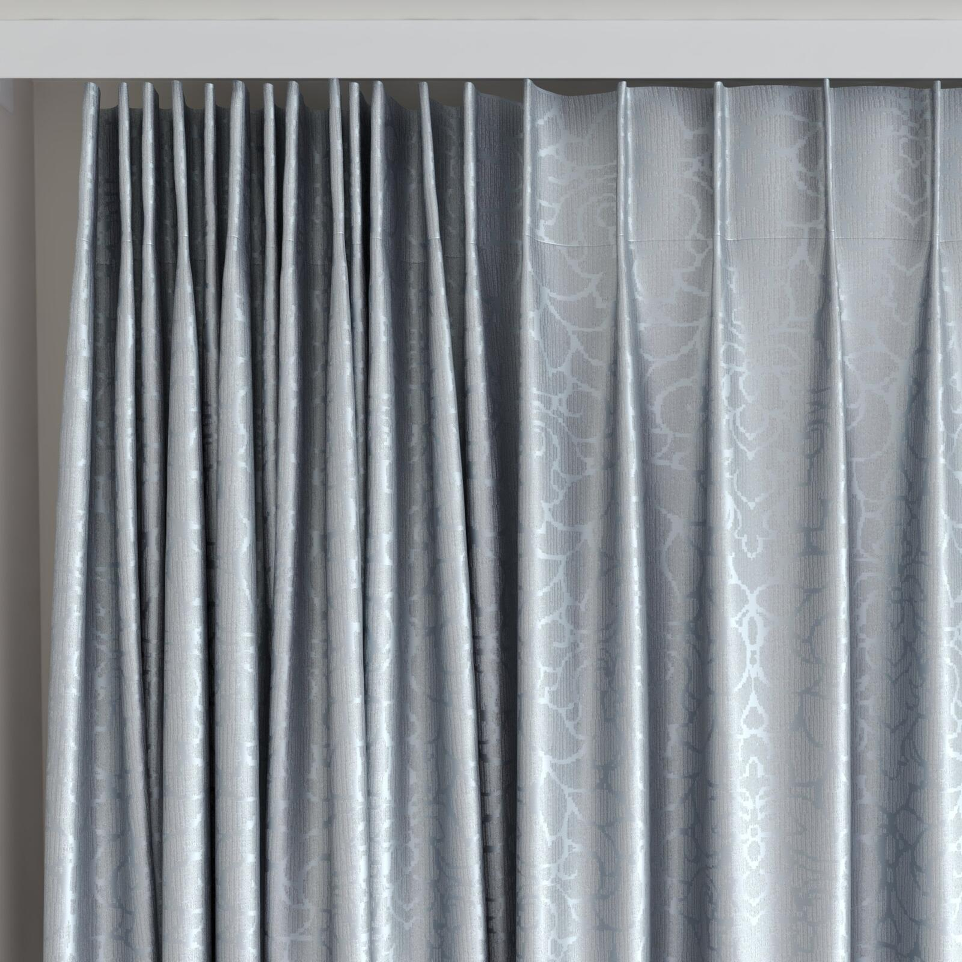Top view of Opal Shark, on curtain rail