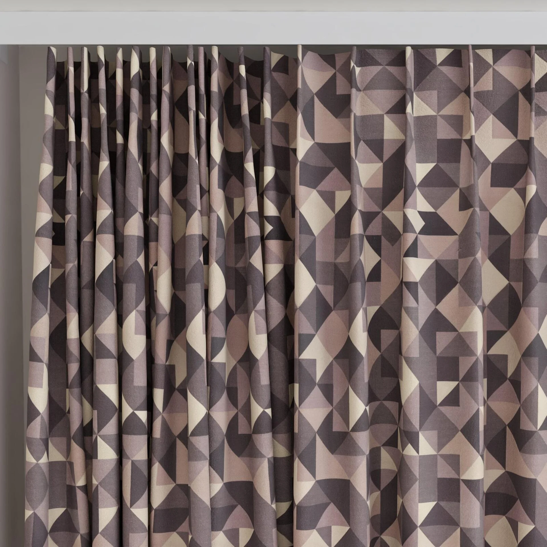 Top view of Junko Parma, on curtain rail
