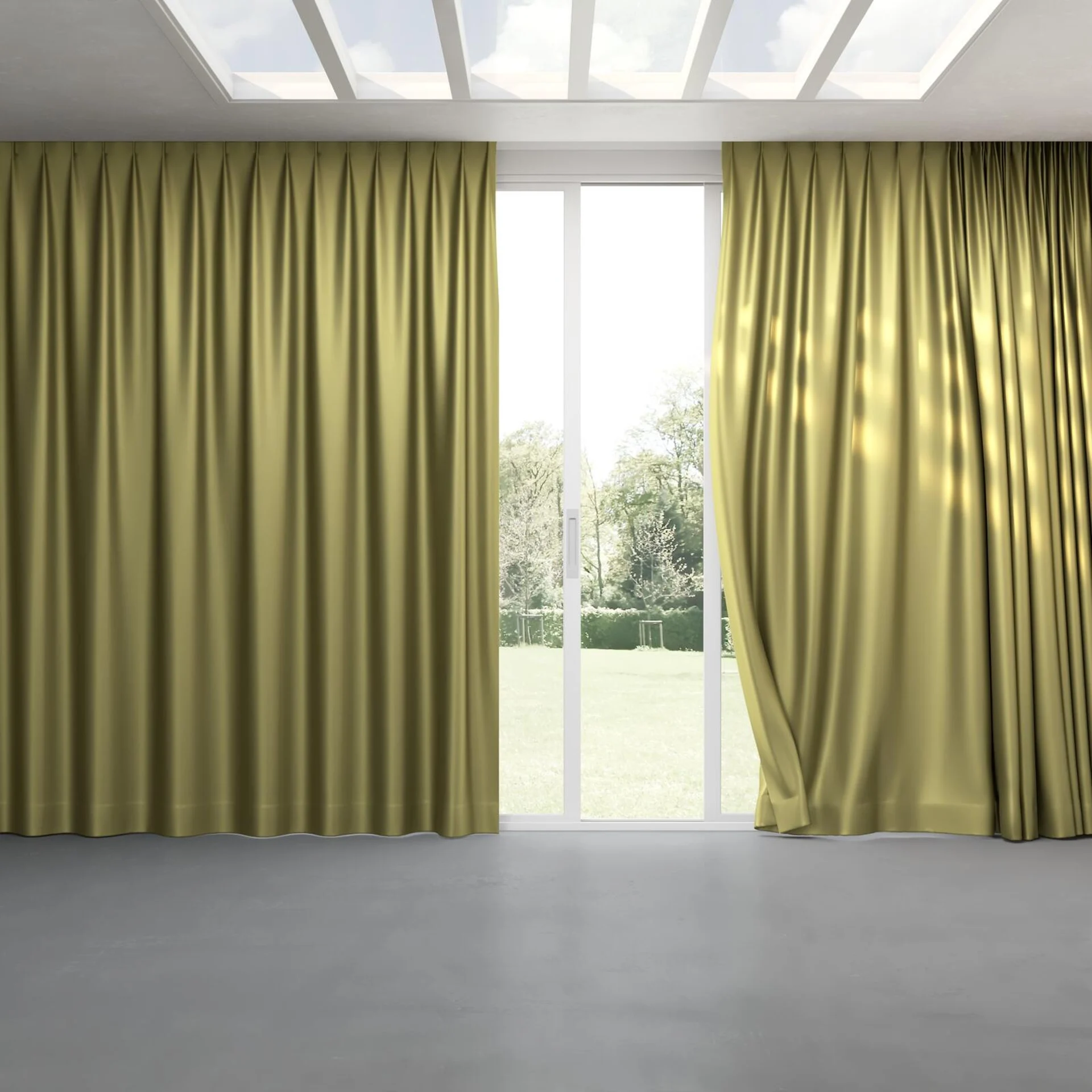 Full view of North Face Moss, pinch pleat
