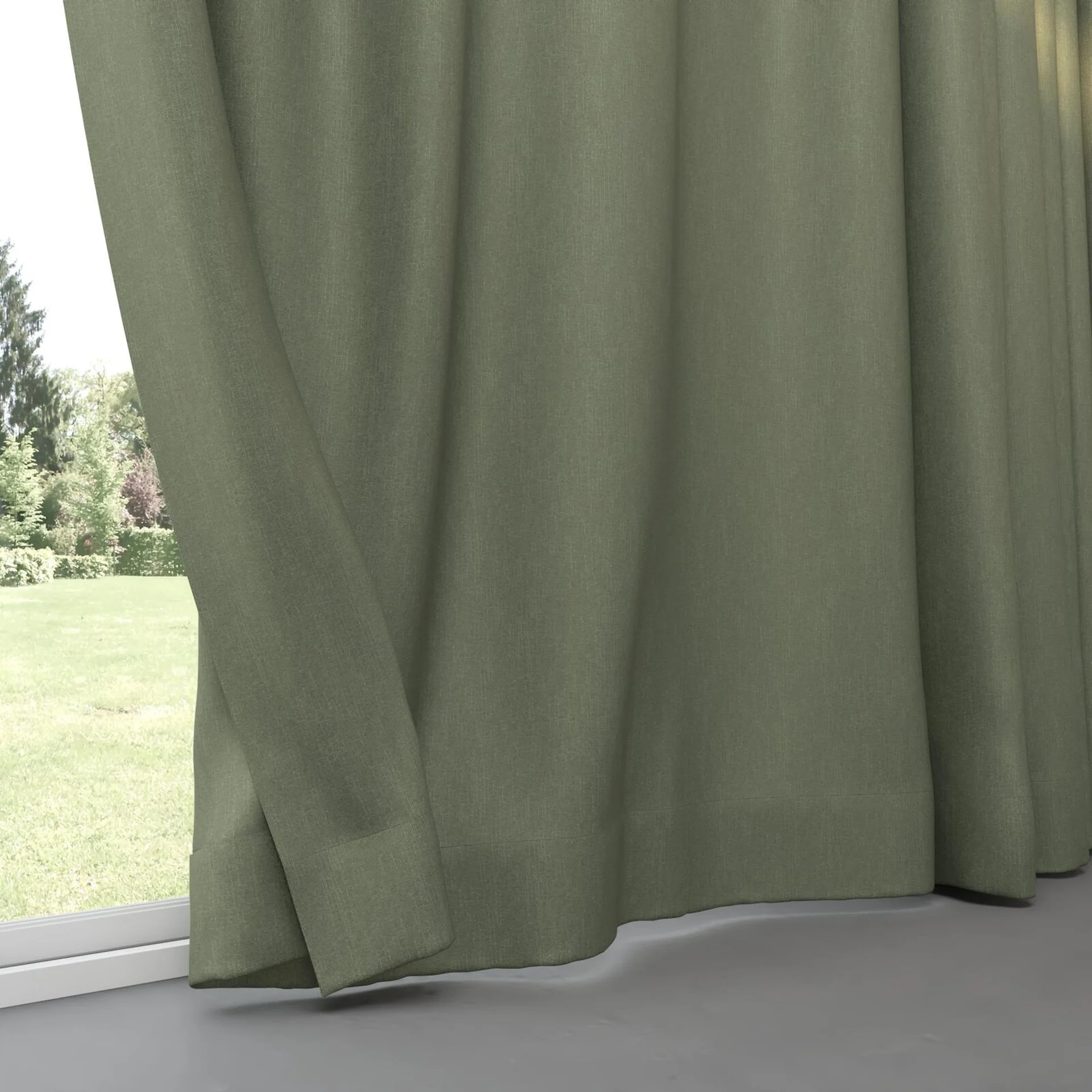 Bottom view of Excel Forest, pinch pleat