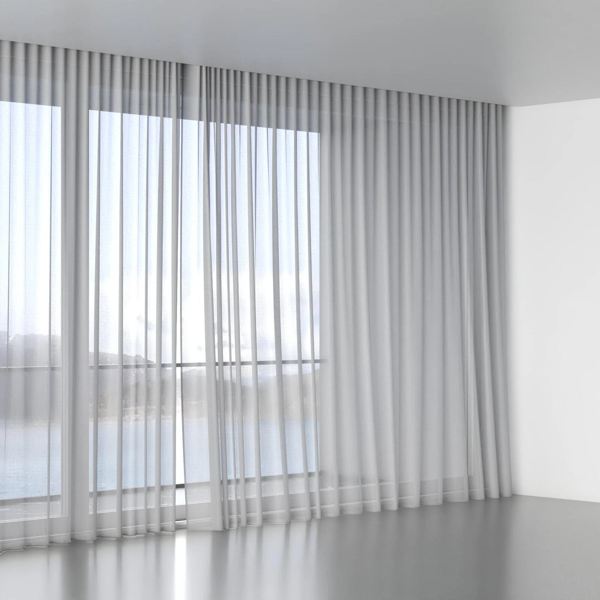 Full view of Jaba Silver, wave pleat