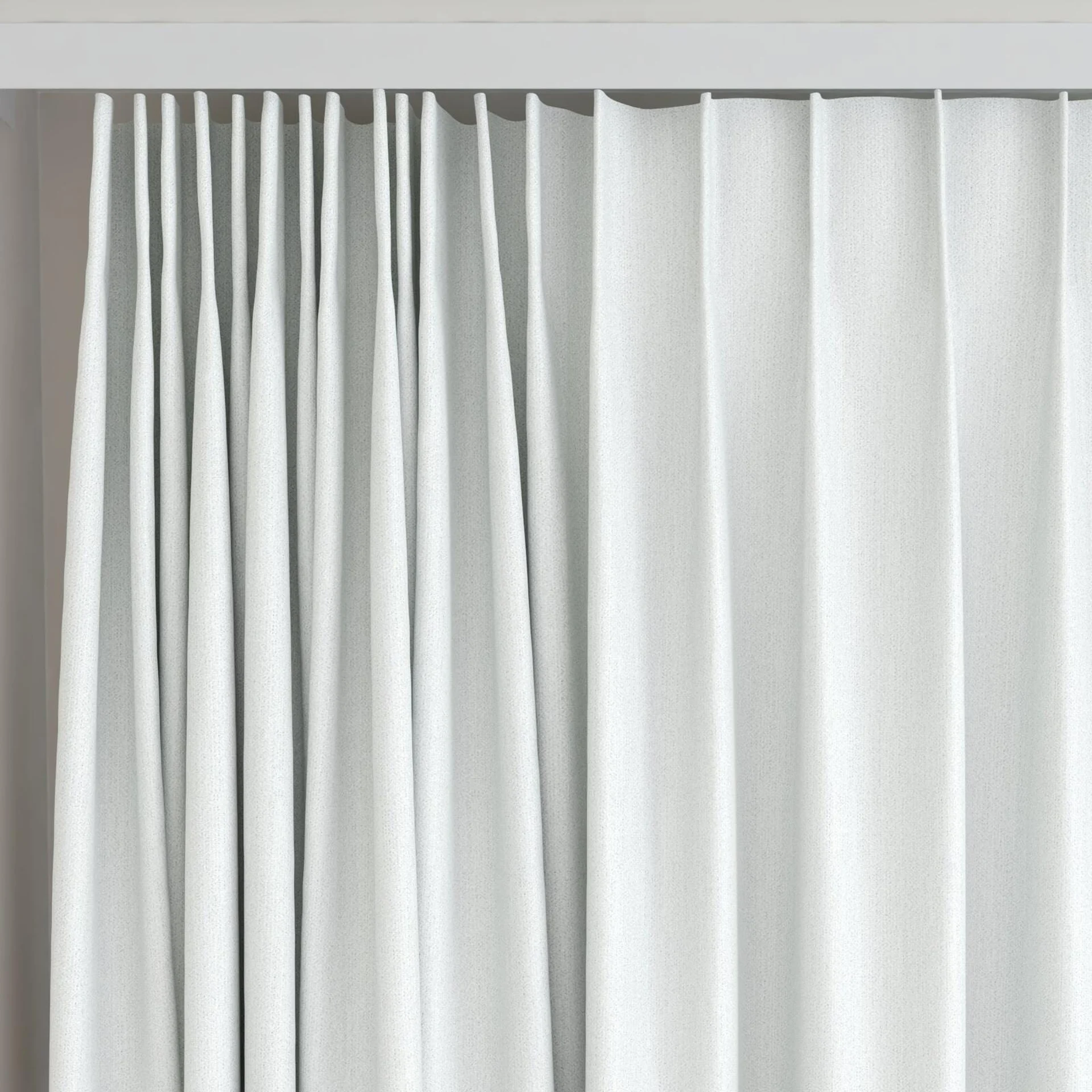 Top view of Re-New Crystal, on curtain rail