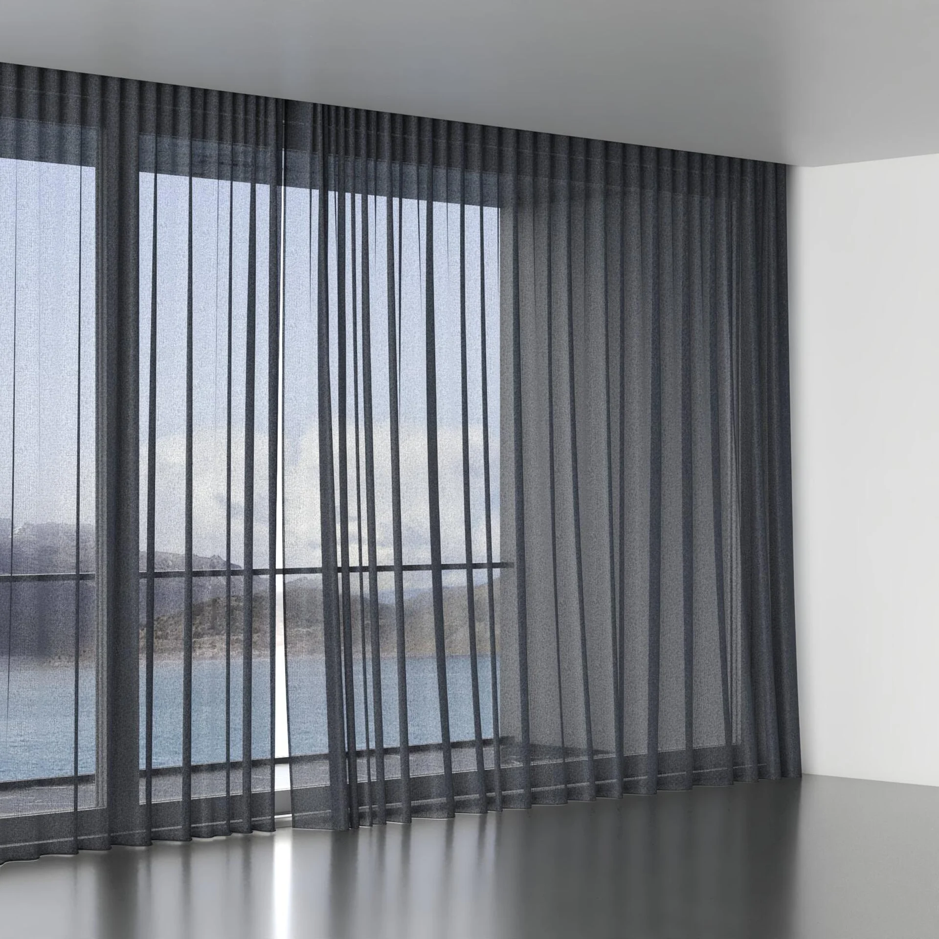 Full view of Girsu Onyx, wave pleat