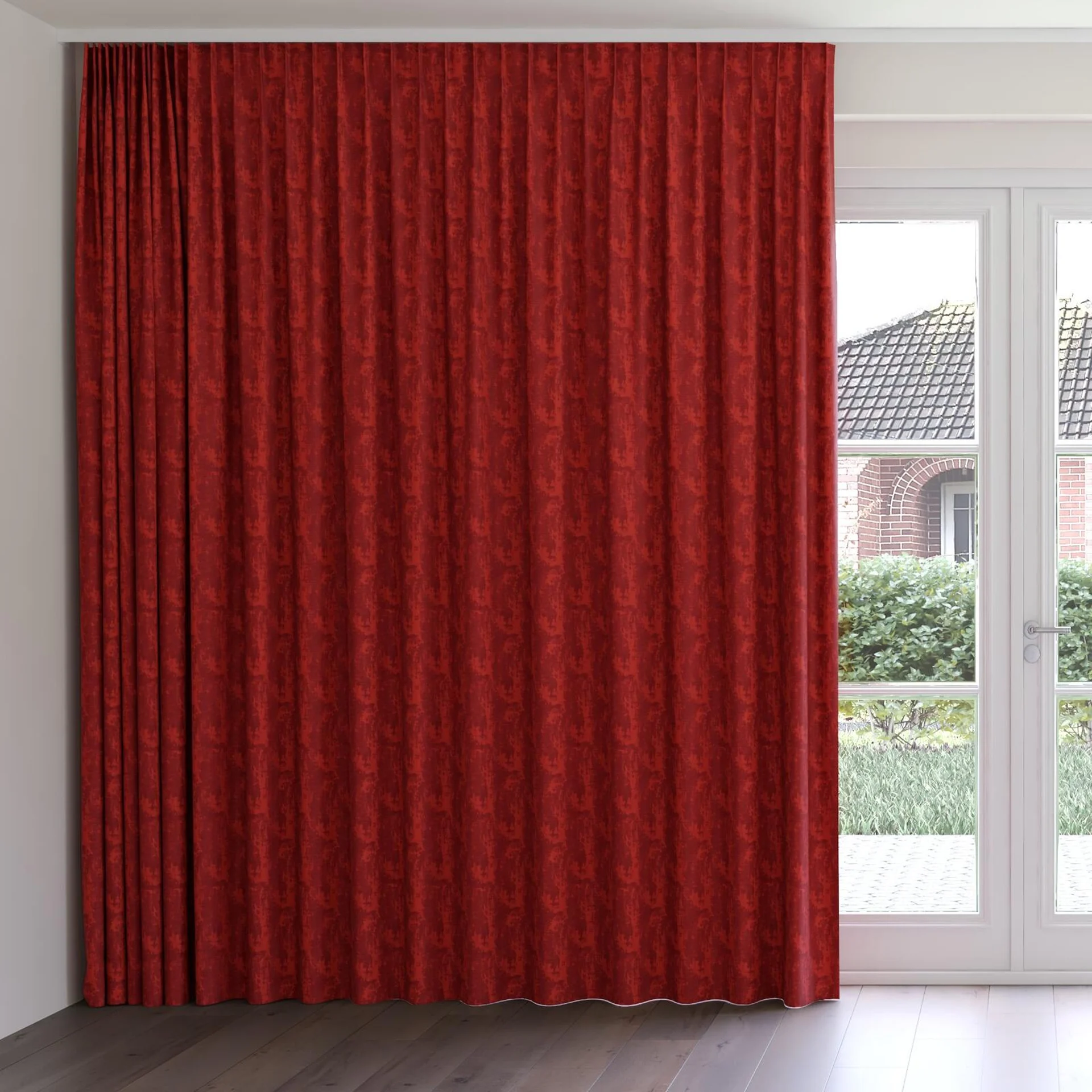 Front view of Innovation Ribbon, on curtain rail