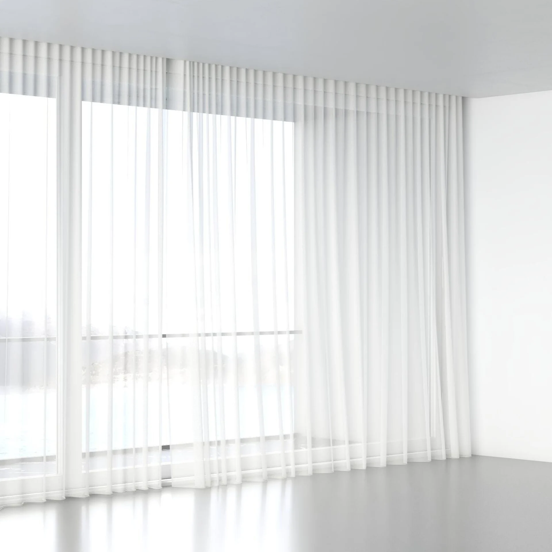 Full view of Zine Cream, wave pleat