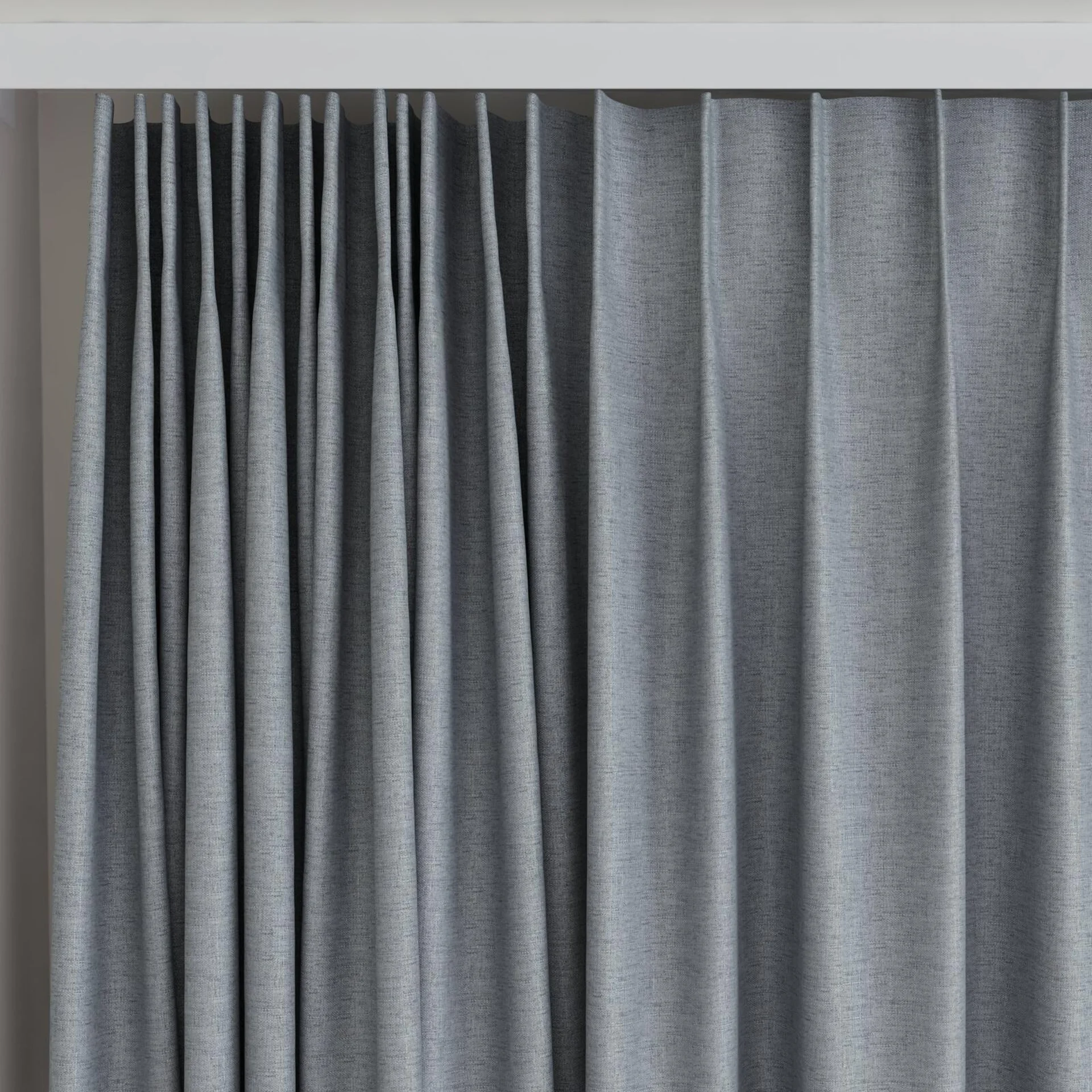 Top view of Stonewall Blackout Slate, on curtain rail