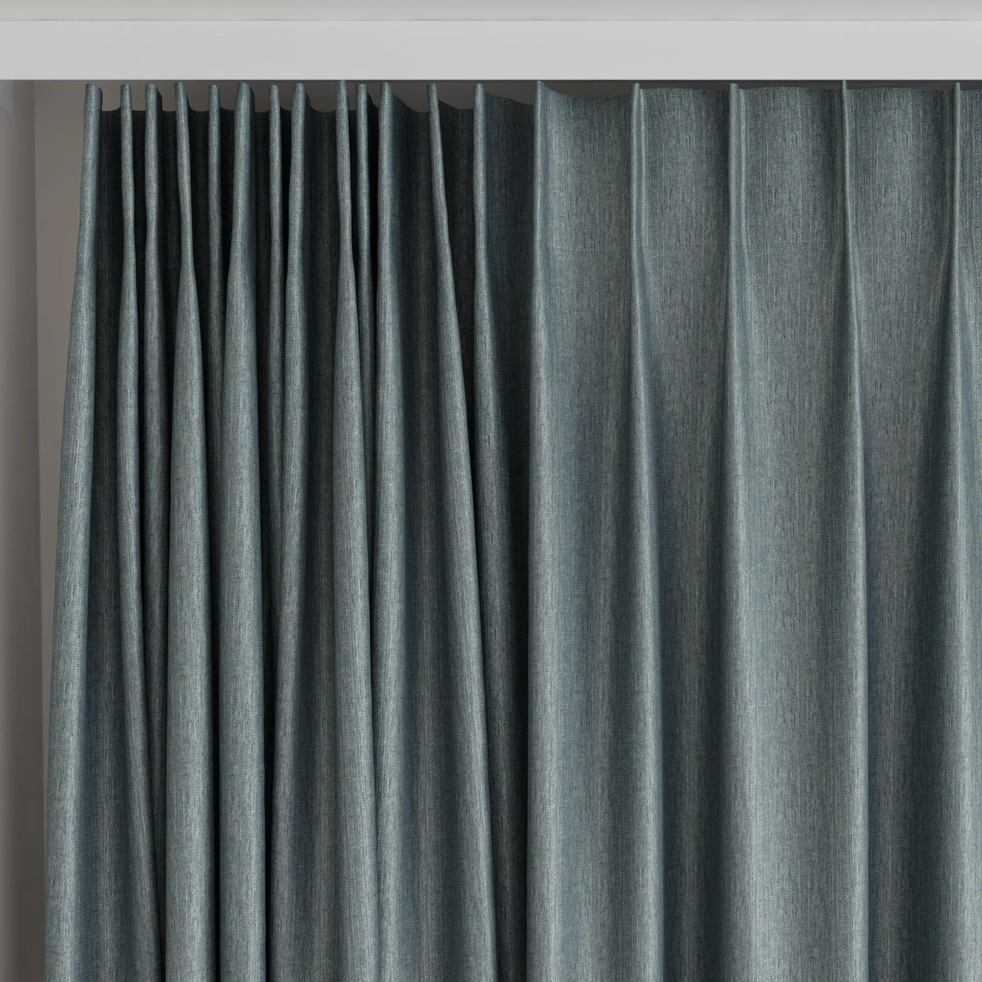 Top view of Re-Boot Metal, on curtain rail