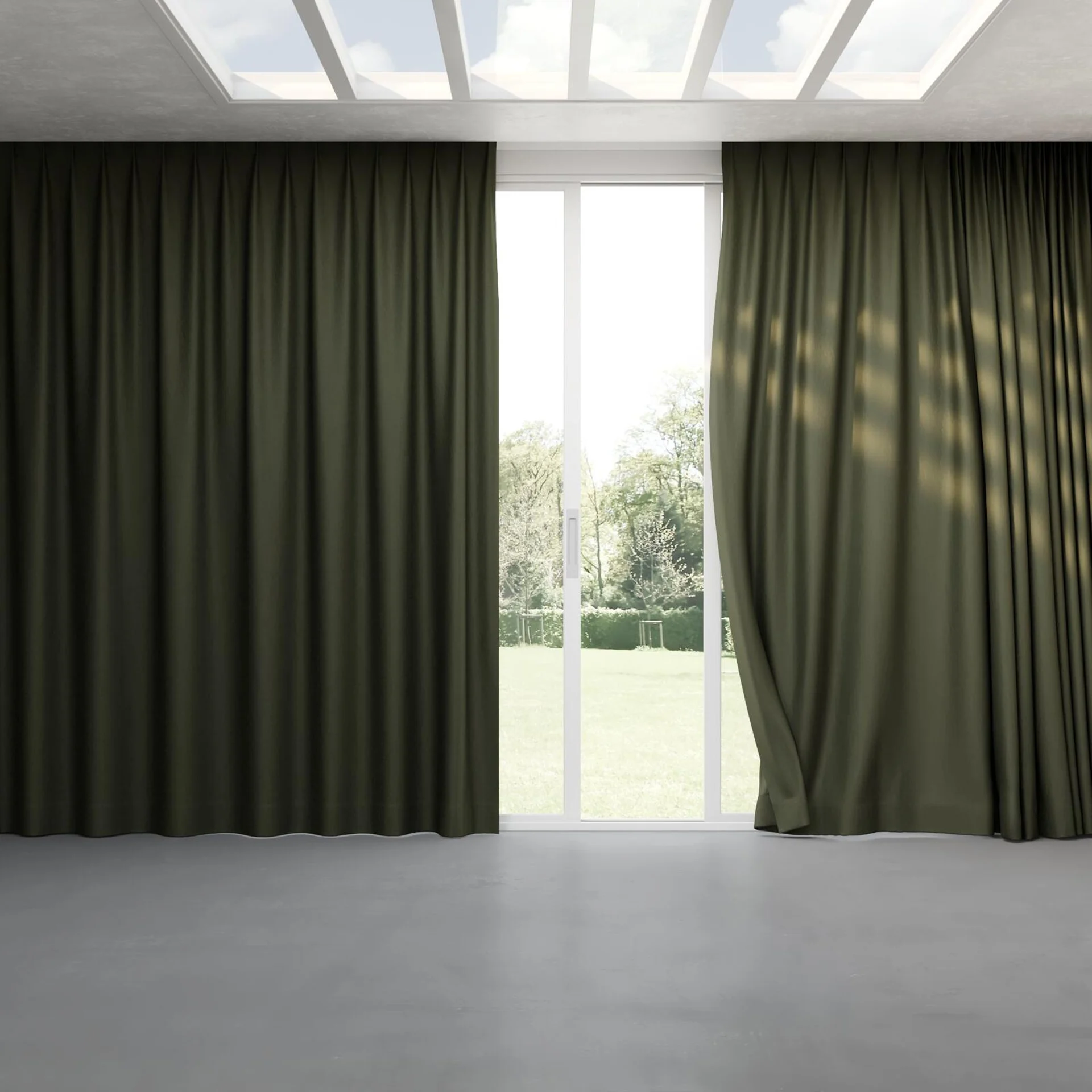 Full view of Eternal Forest, pinch pleat
