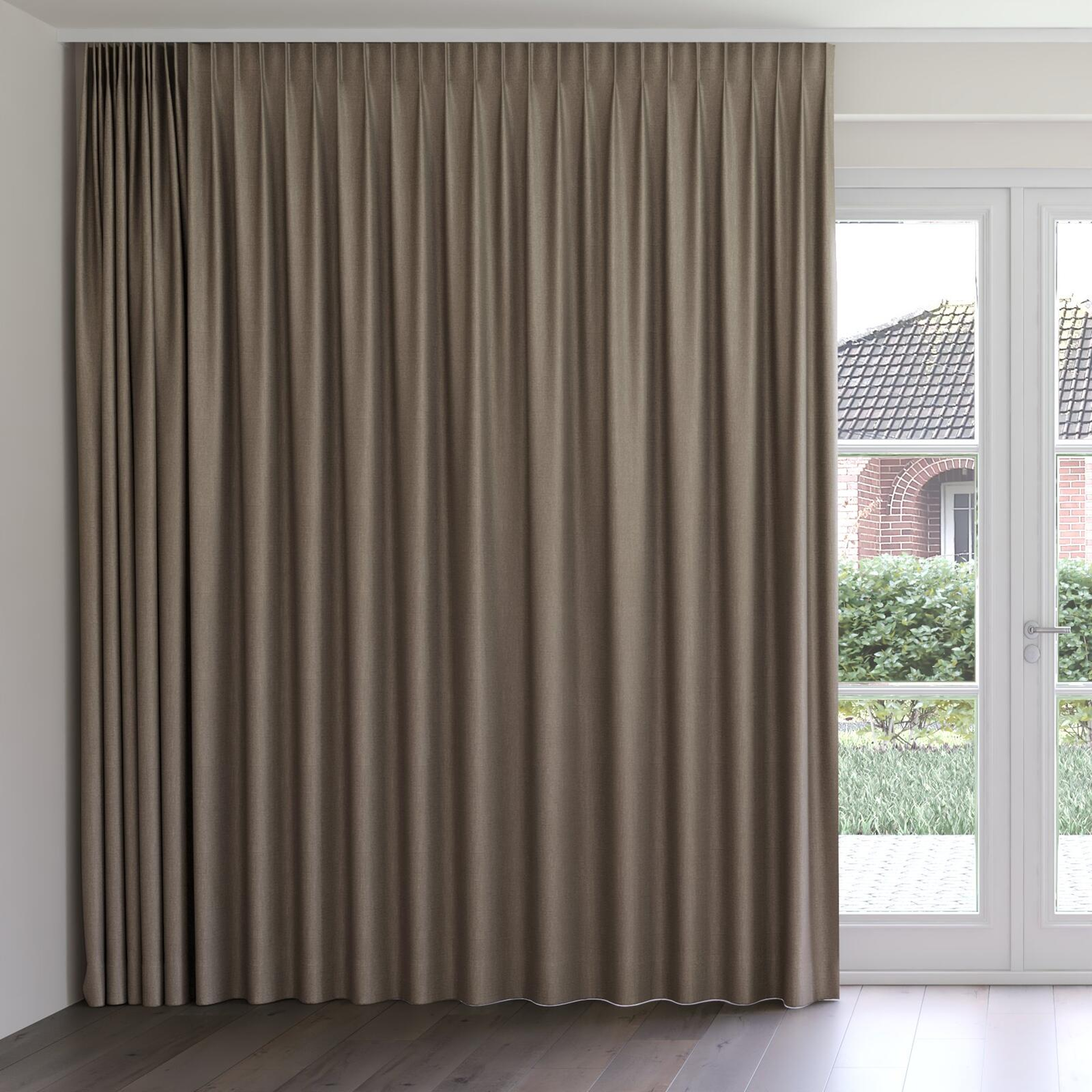 Front view of Tonga Funghi, on curtain rail
