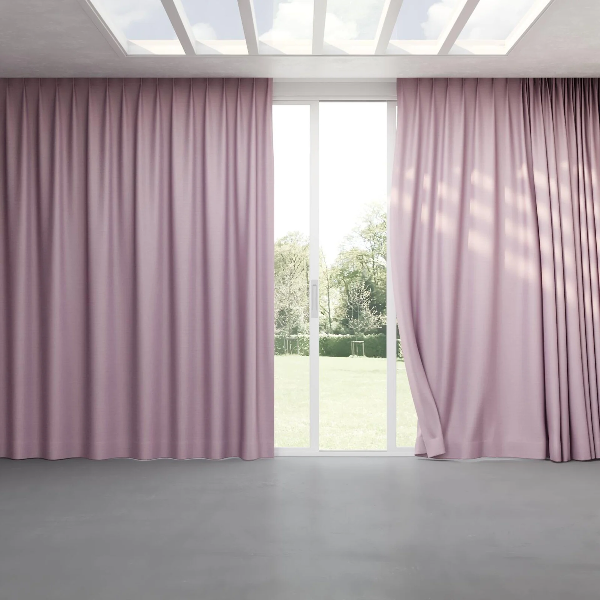Full view of Linex Crystal, pinch pleat
