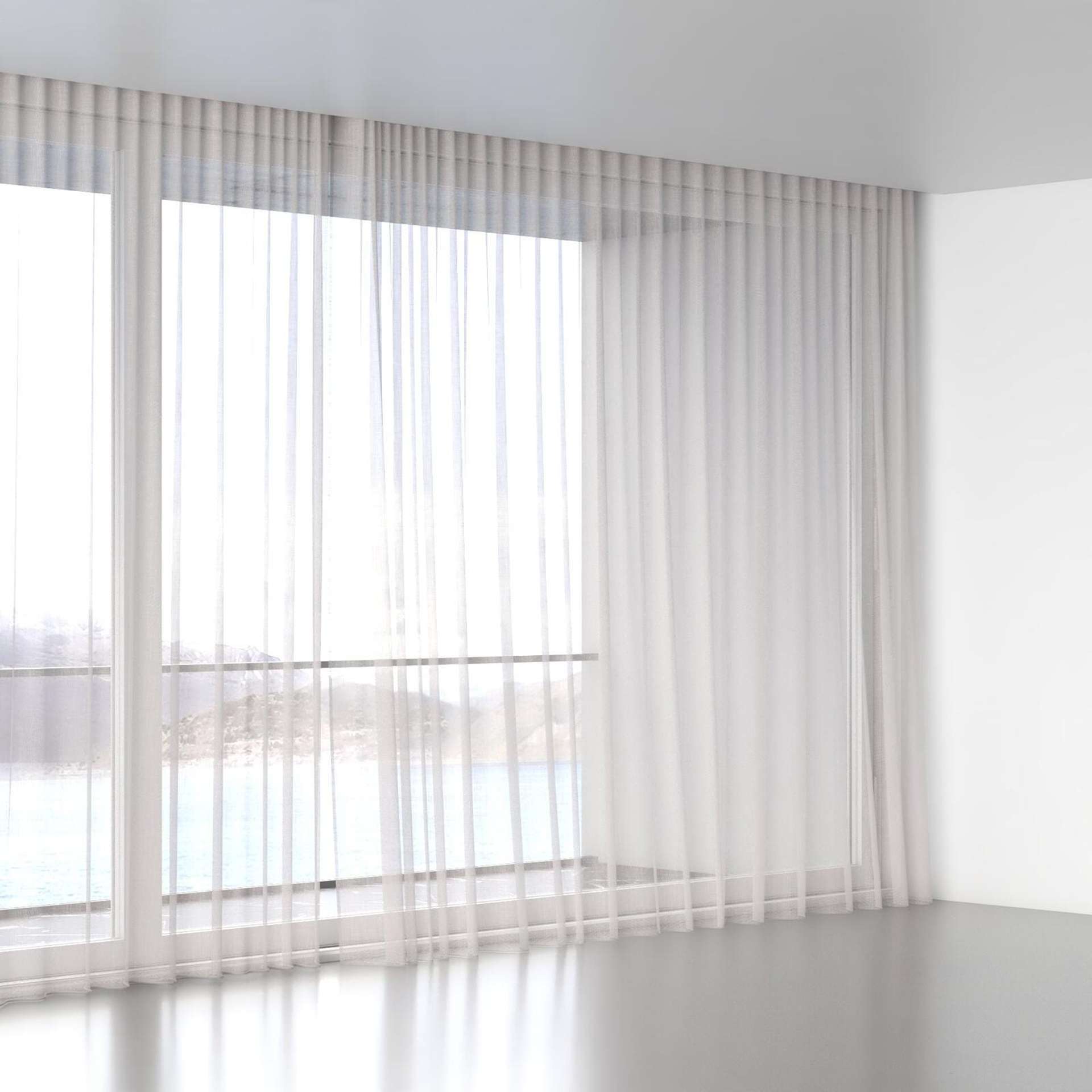 Full view of Attica Blush, wave pleat