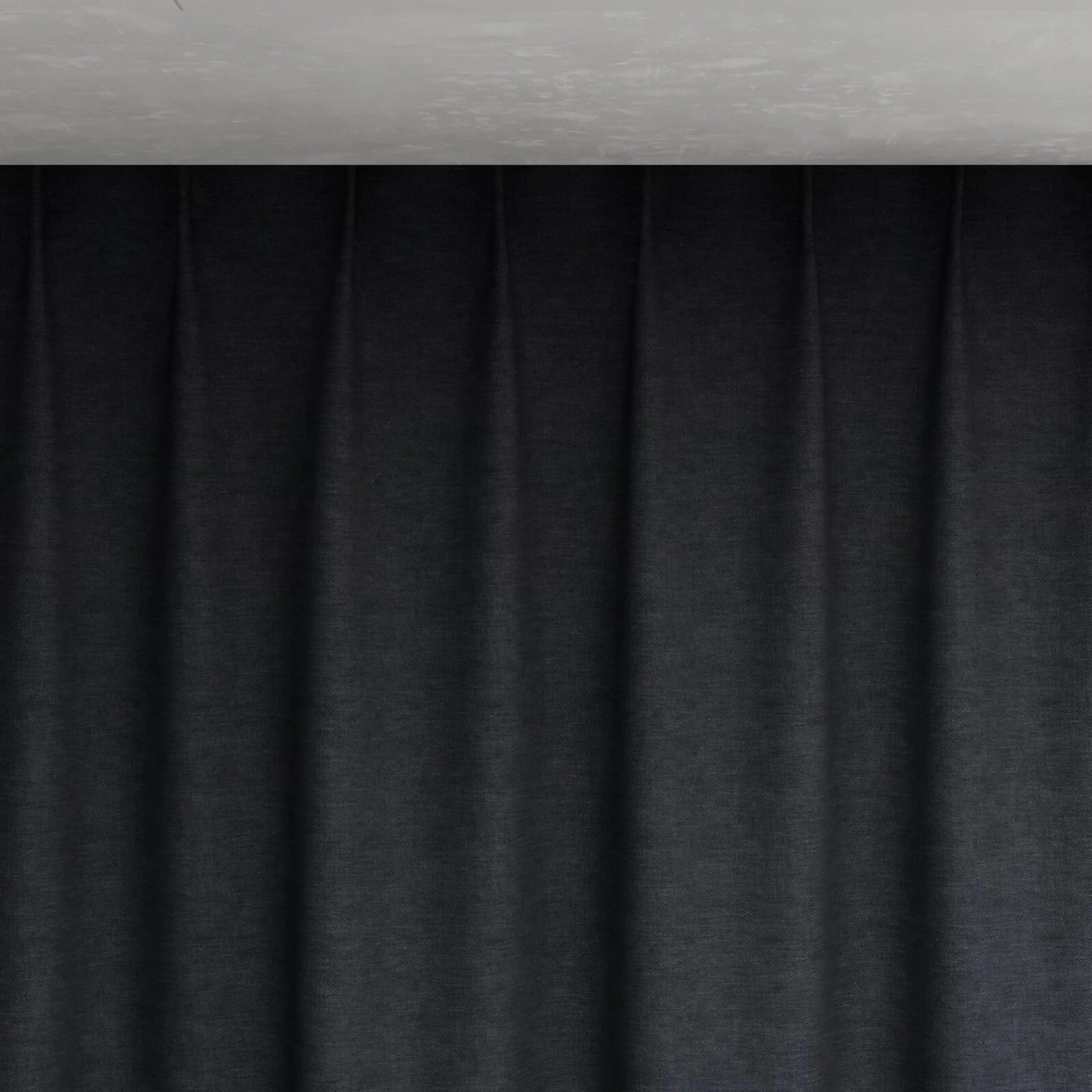 Top view of Colourwash Eco Caviar, pinch pleat