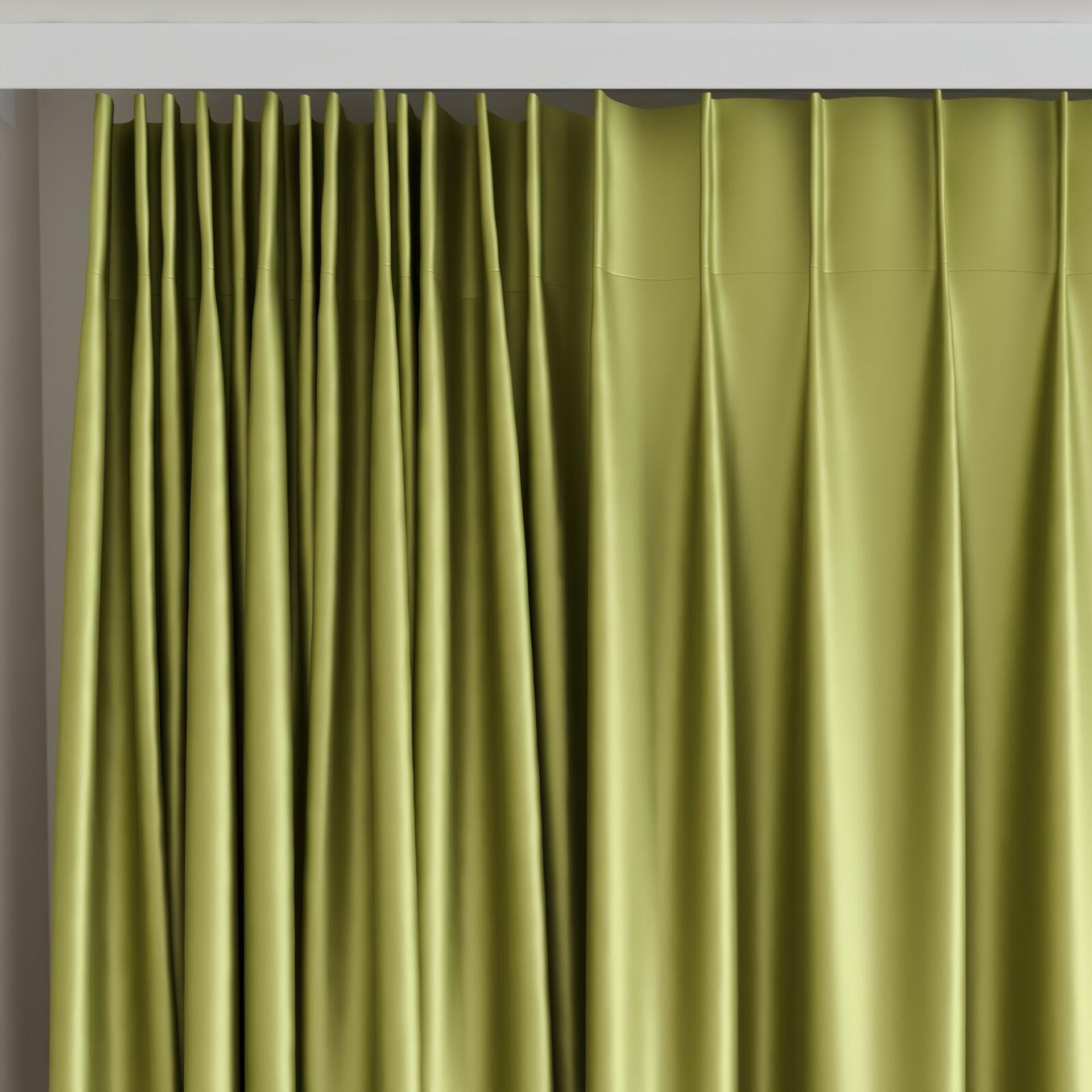 Top view of Moonbeam Beechnut, on curtain rail
