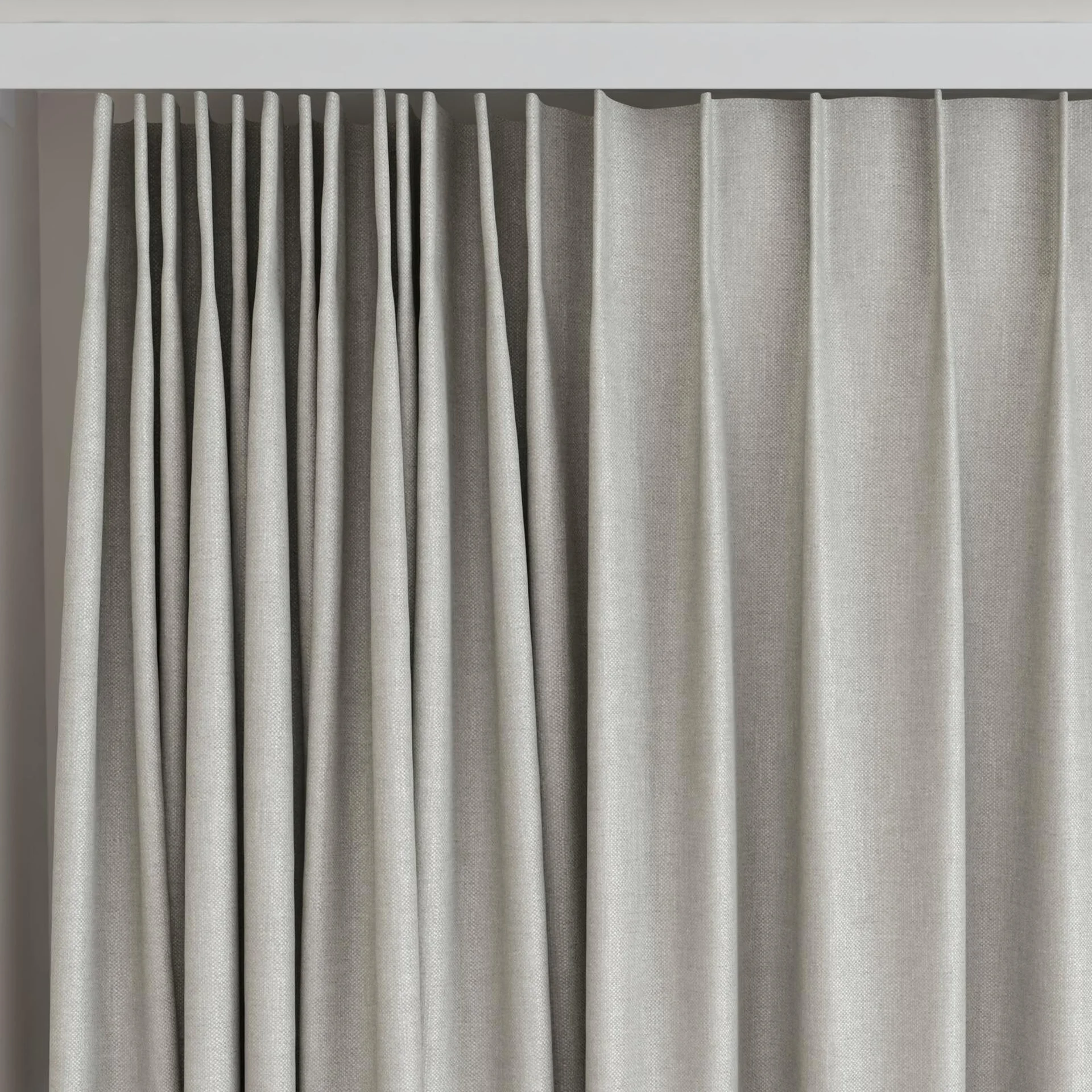 Top view of Perfecto Mouse, on curtain rail