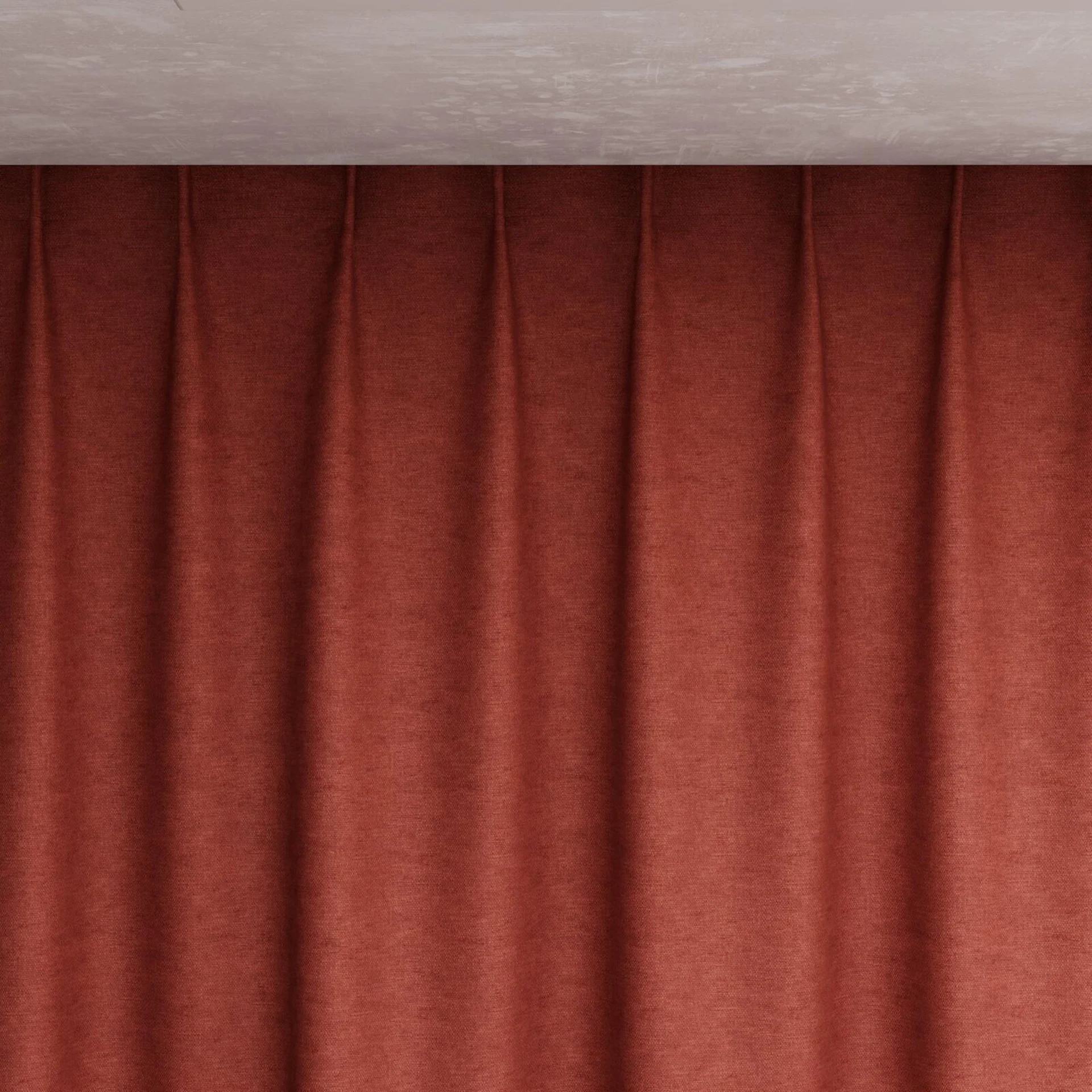 Top view of Colourwash Auburn, pinch pleat