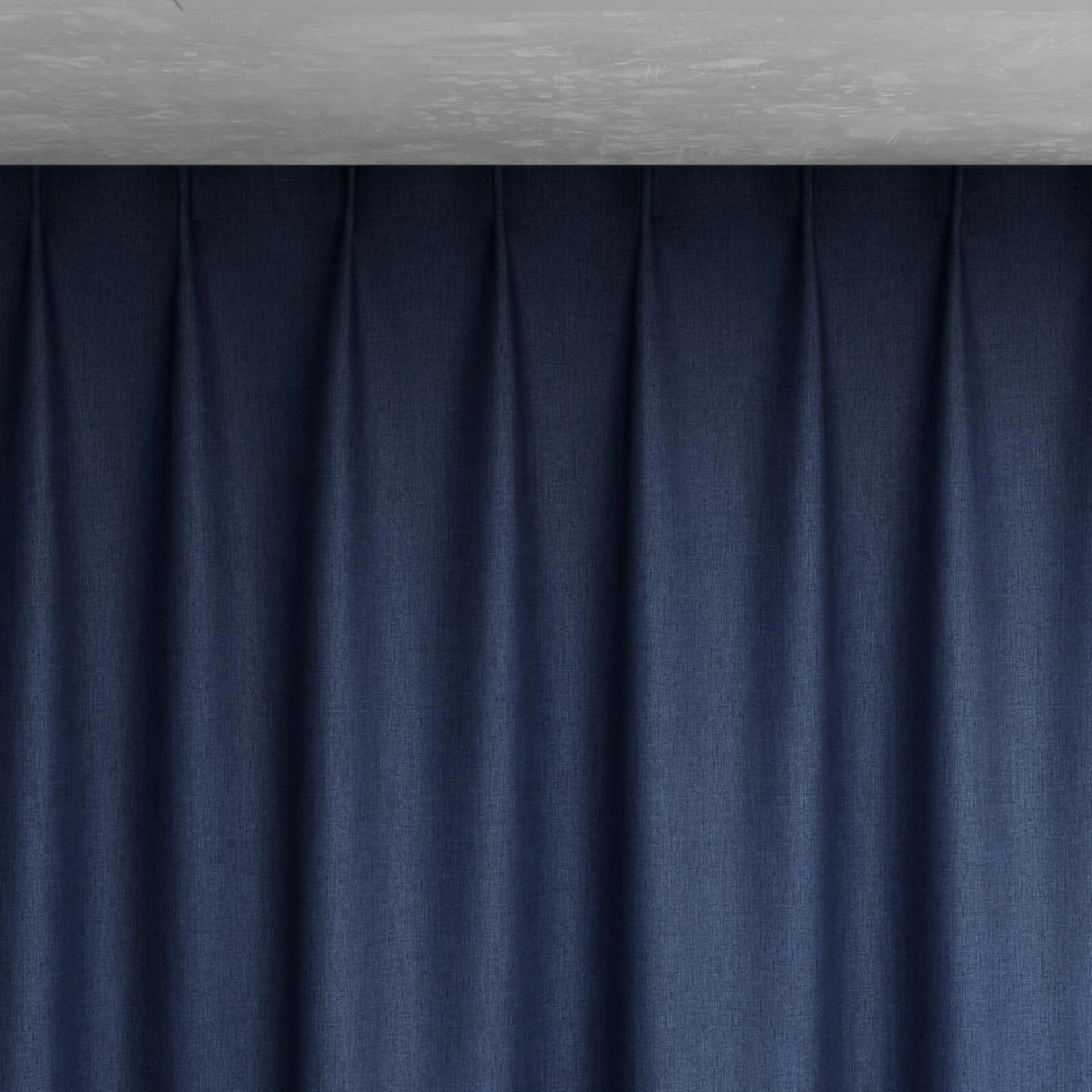 Top view of Kidglove Indigo, pinch pleat
