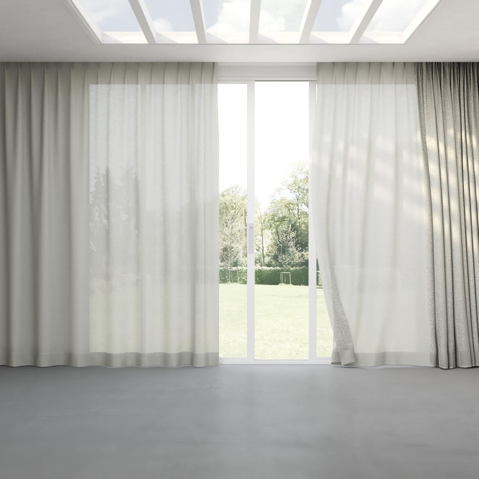 Full view of Revel Nile, pinch pleat