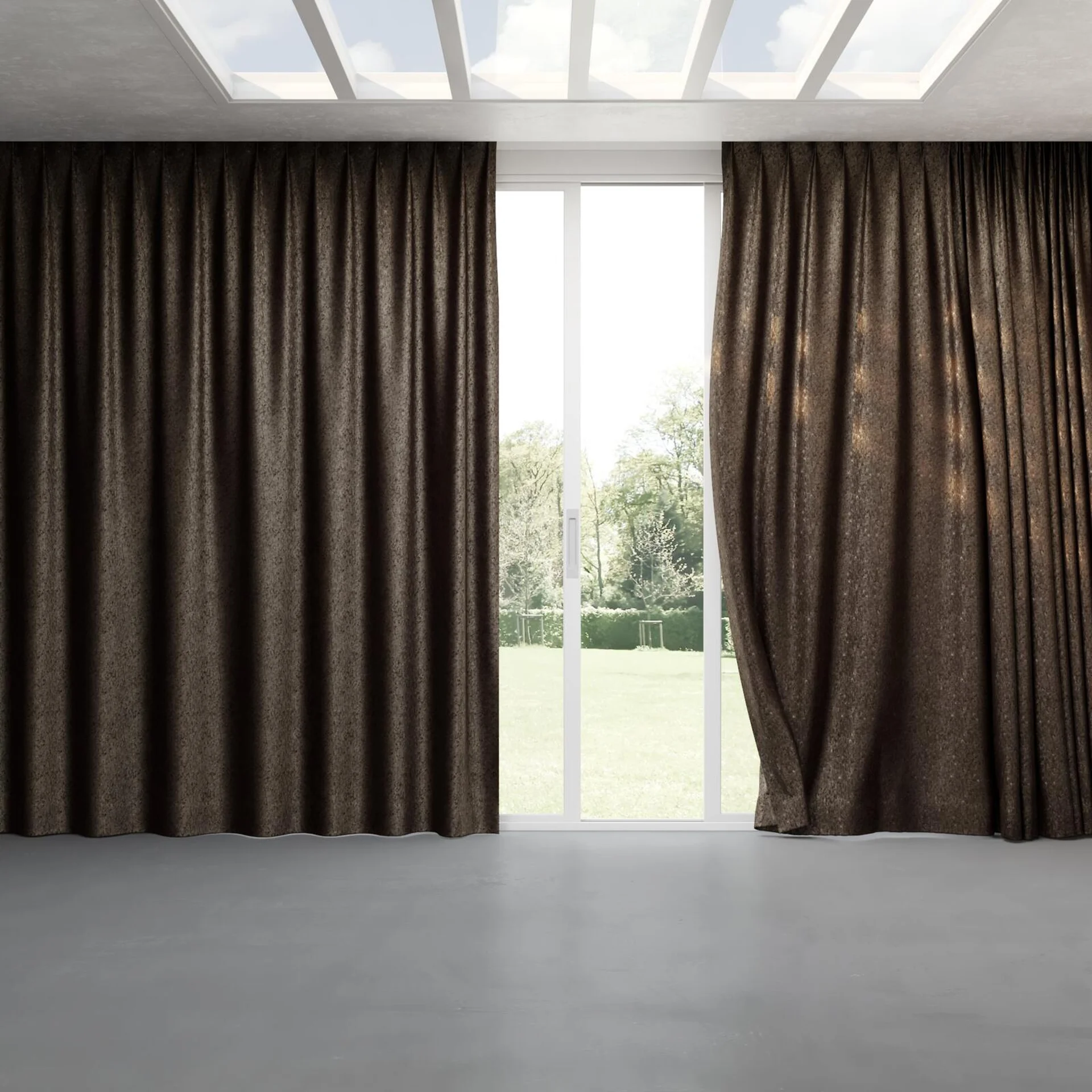 Full view of Opera Fossil, pinch pleat