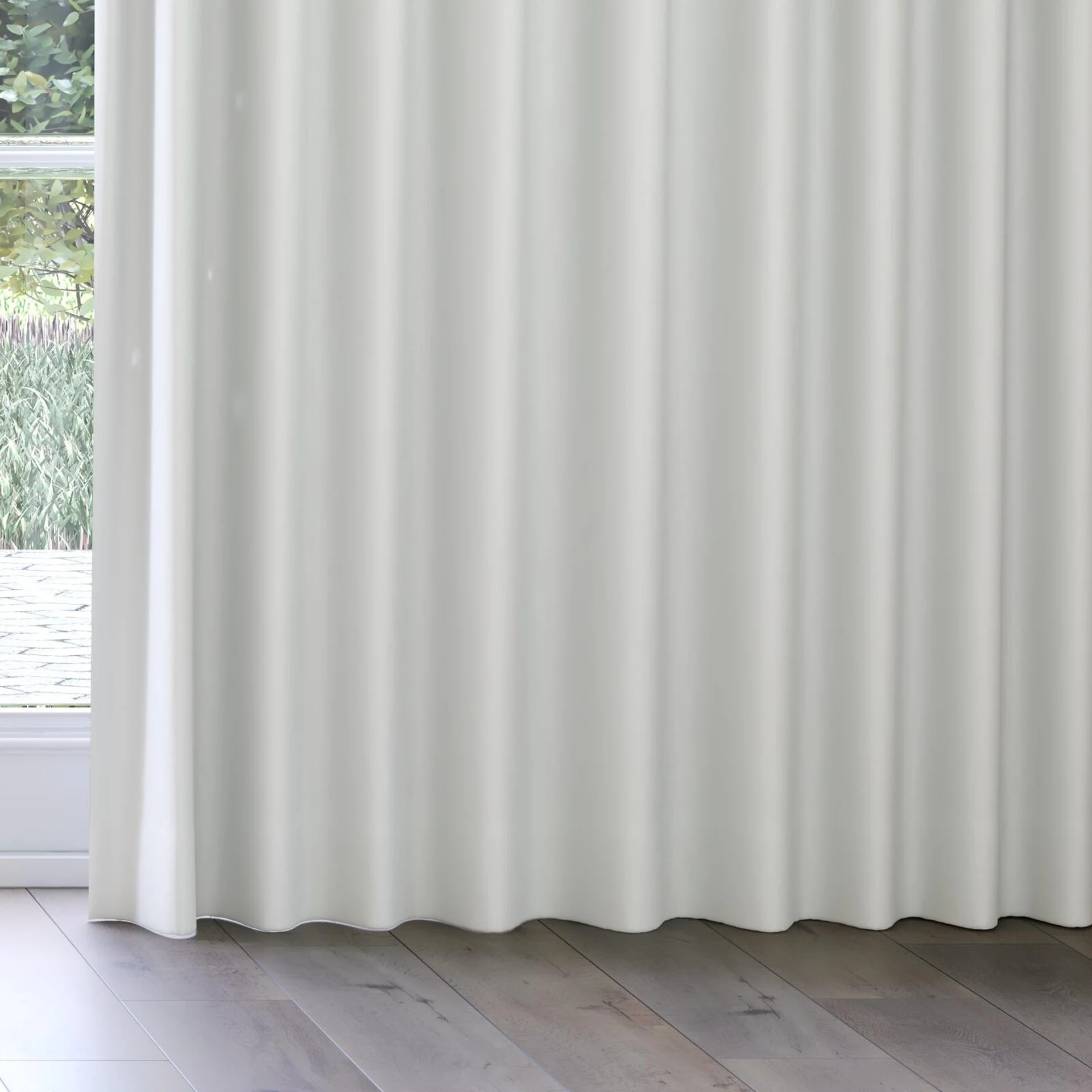 Bottom view of Vesta Whisper, on curtain rail