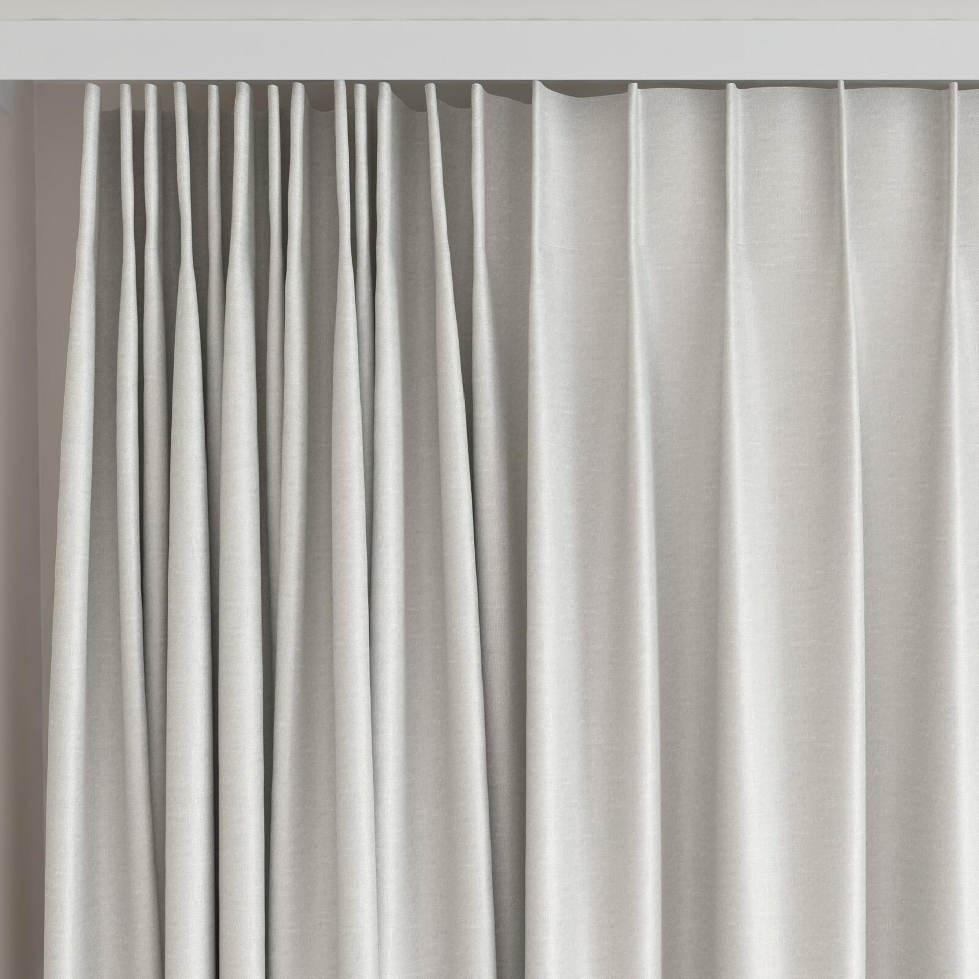Top view of Atelier Ecru, on curtain rail