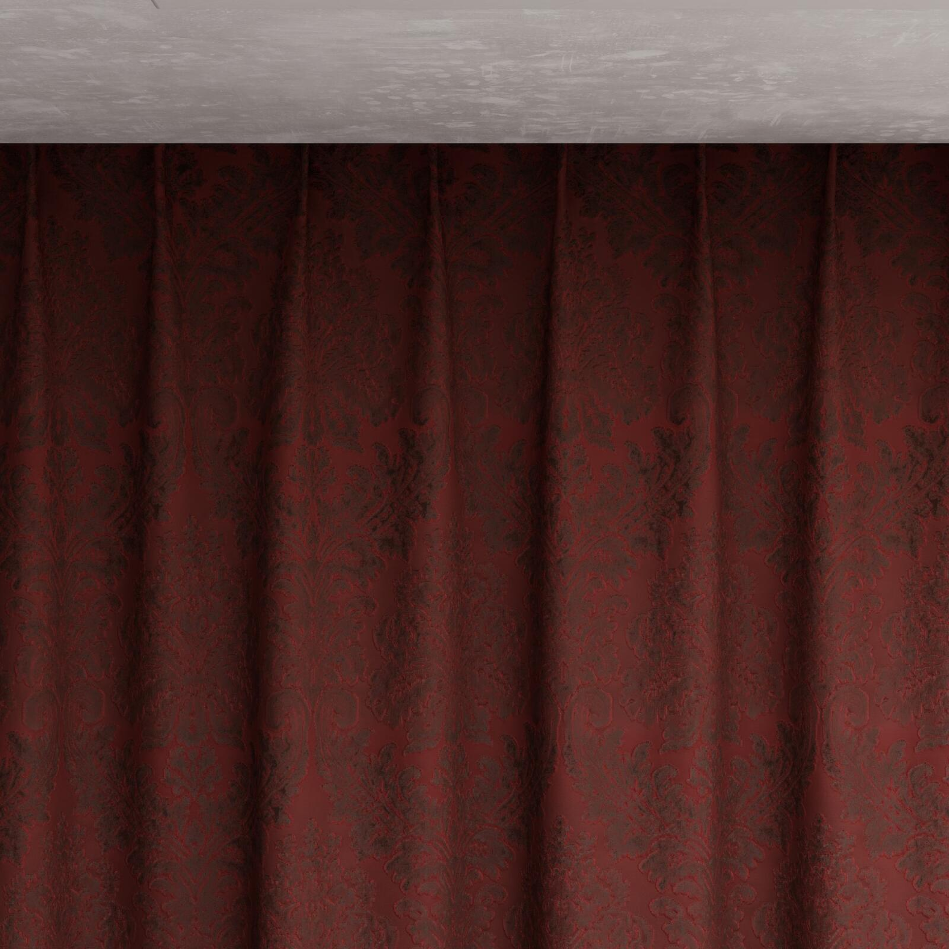 Top view of Gosh Bordeaux, pinch pleat