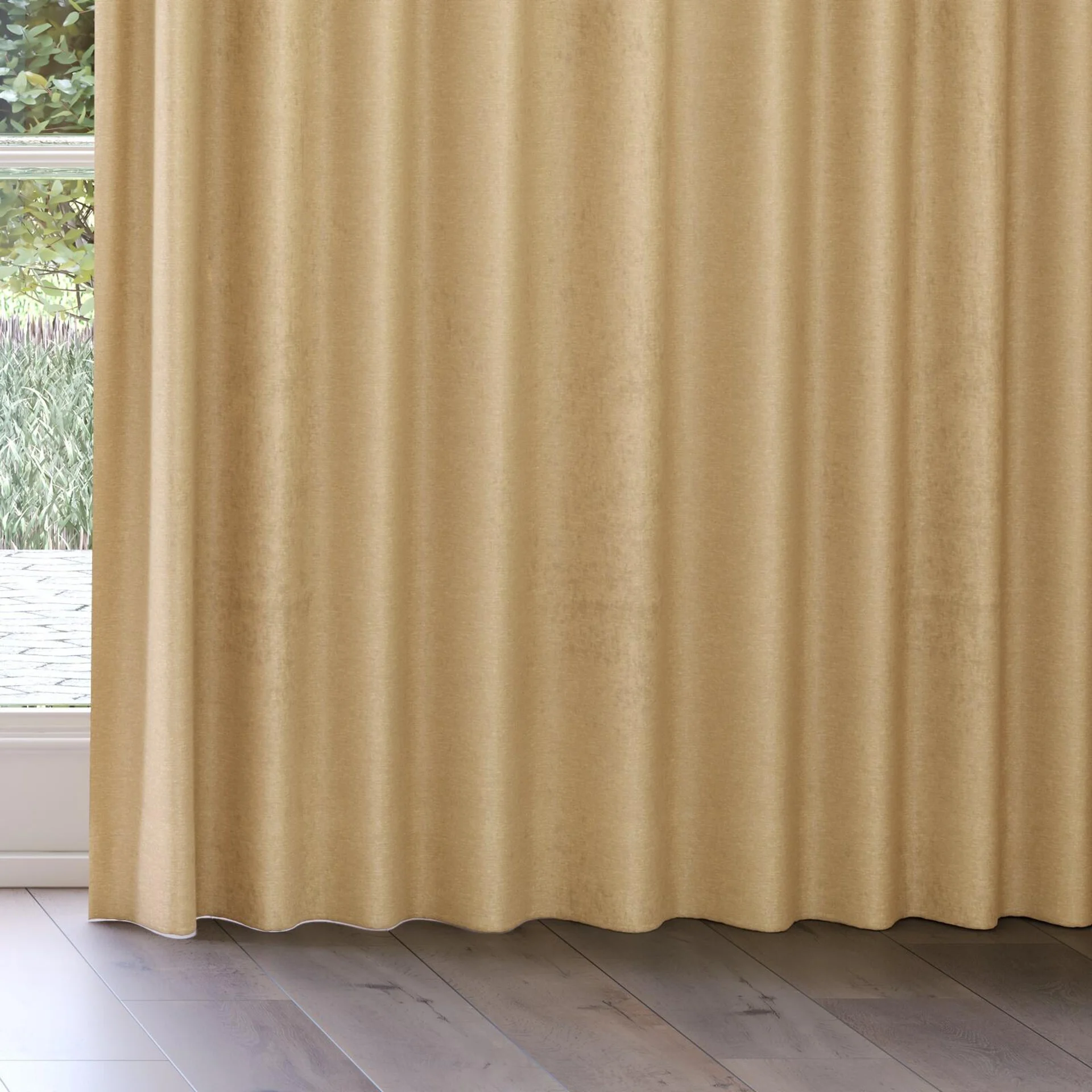 Bottom view of Lambada Sandshell, on curtain rail