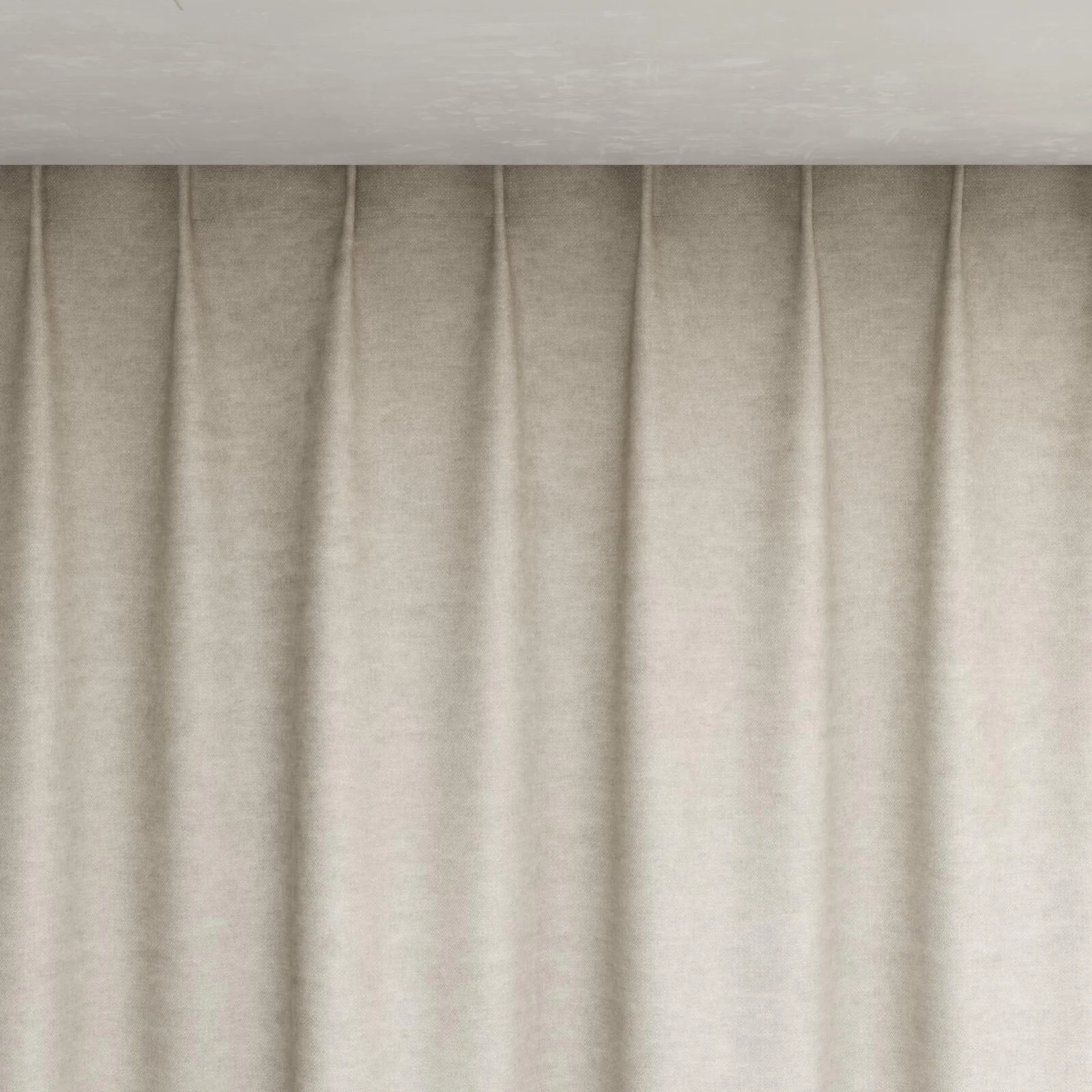 Top view of Colourwash Sesame, pinch pleat