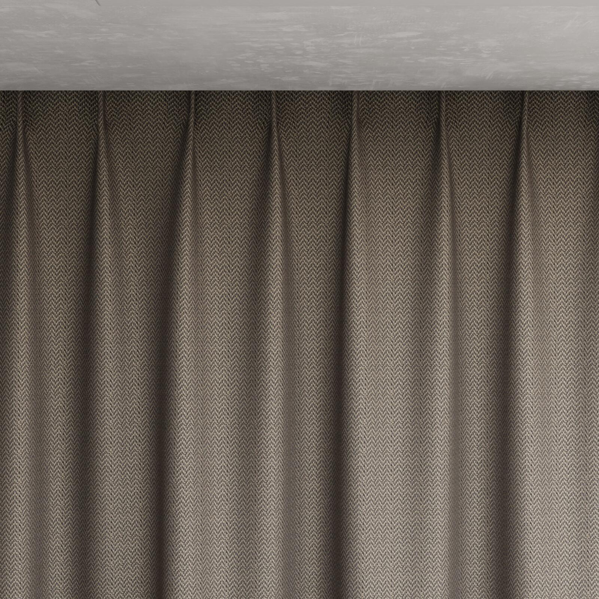 Top view of Iconji Liquorice, pinch pleat