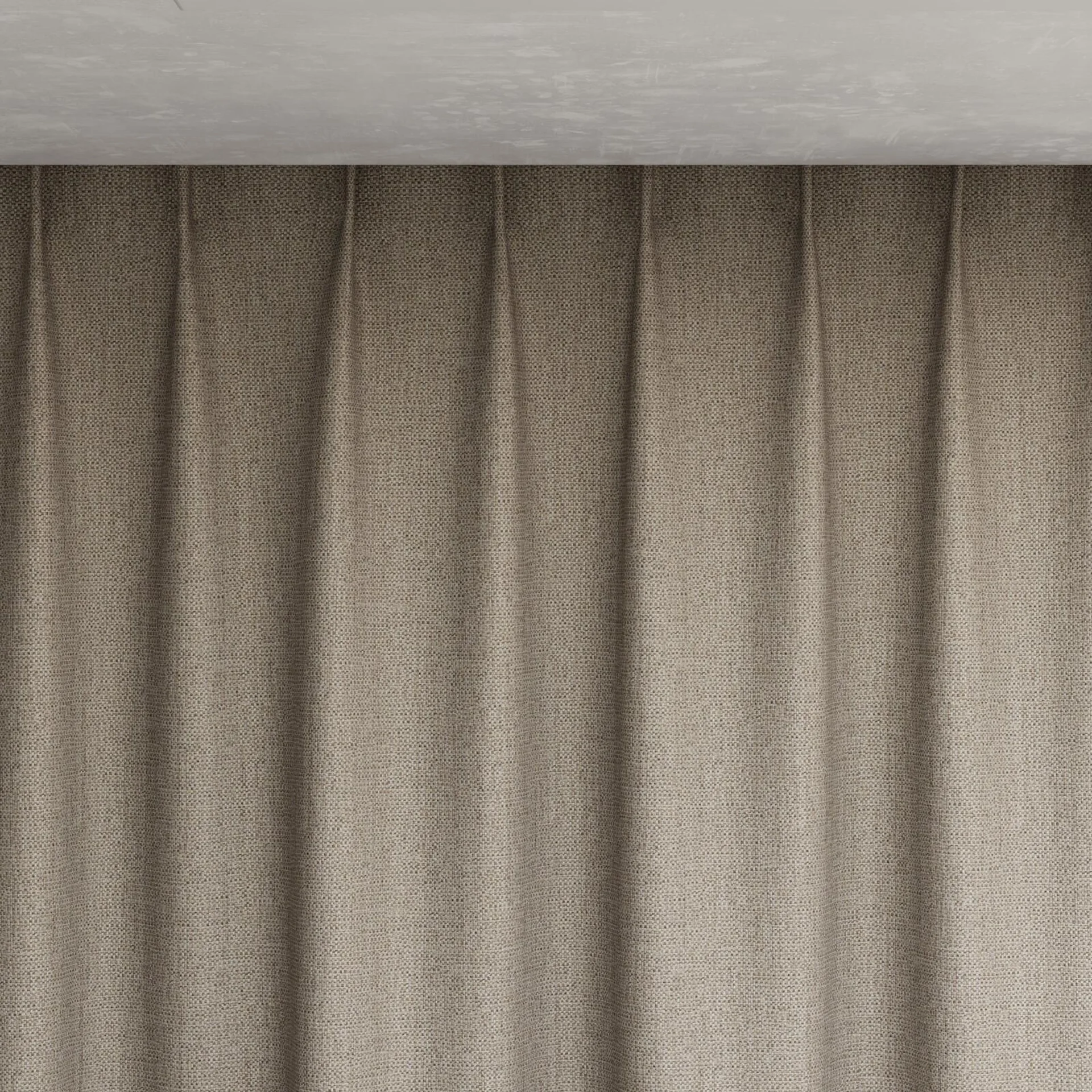 Top view of Latin Aluminium, pinch pleat
