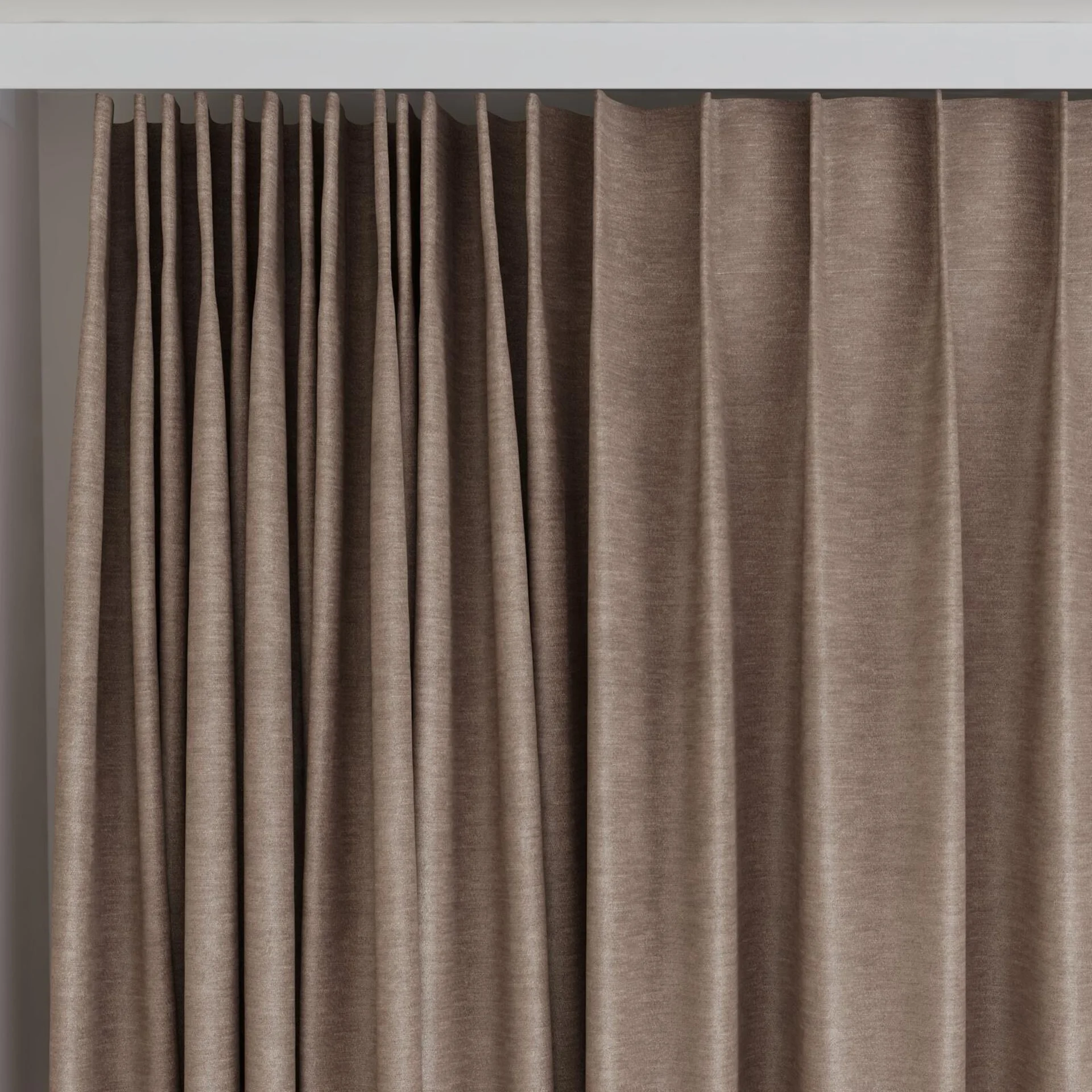 Top view of Baron Mushroom, on curtain rail