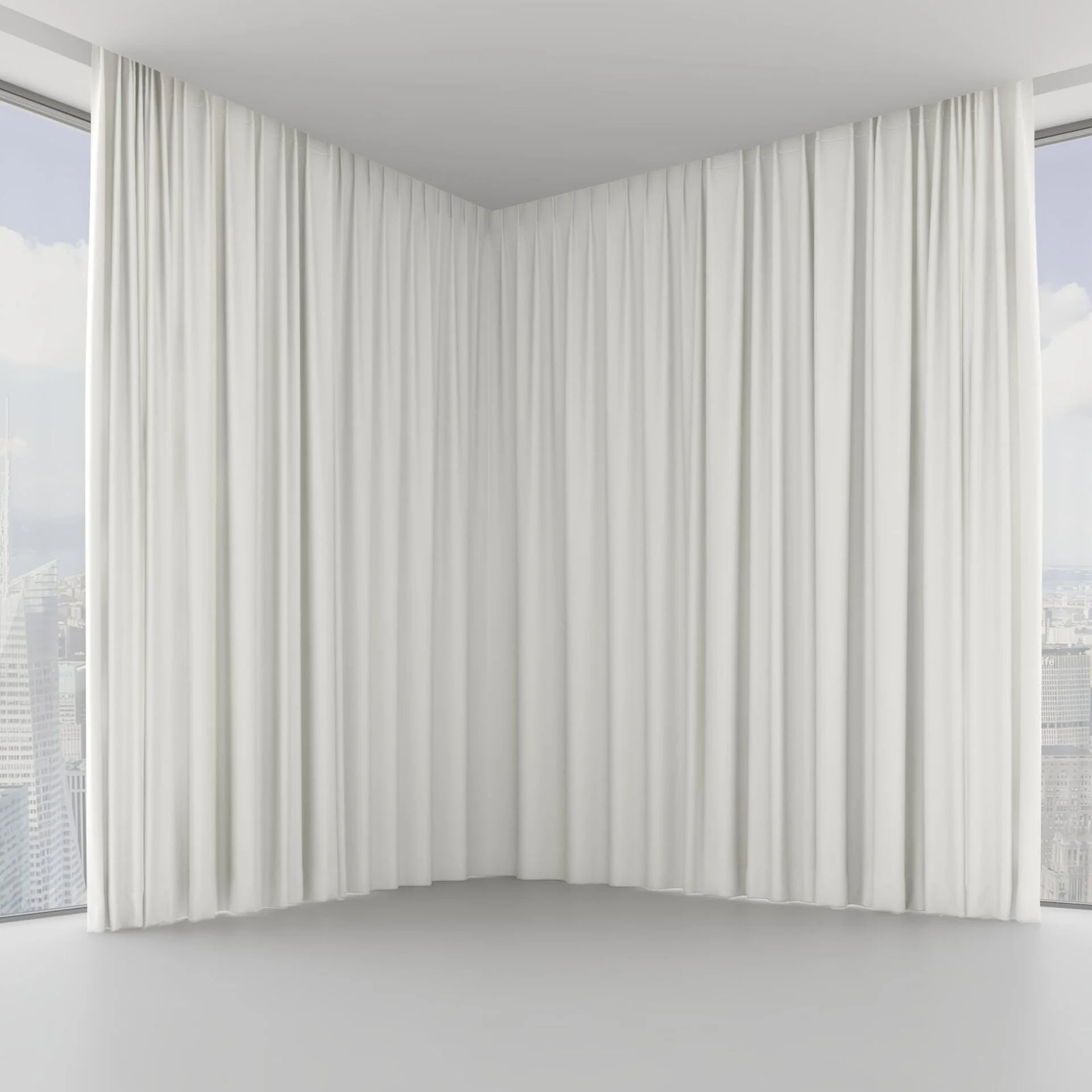 Front view of Infinite Blanc, on hidden rail